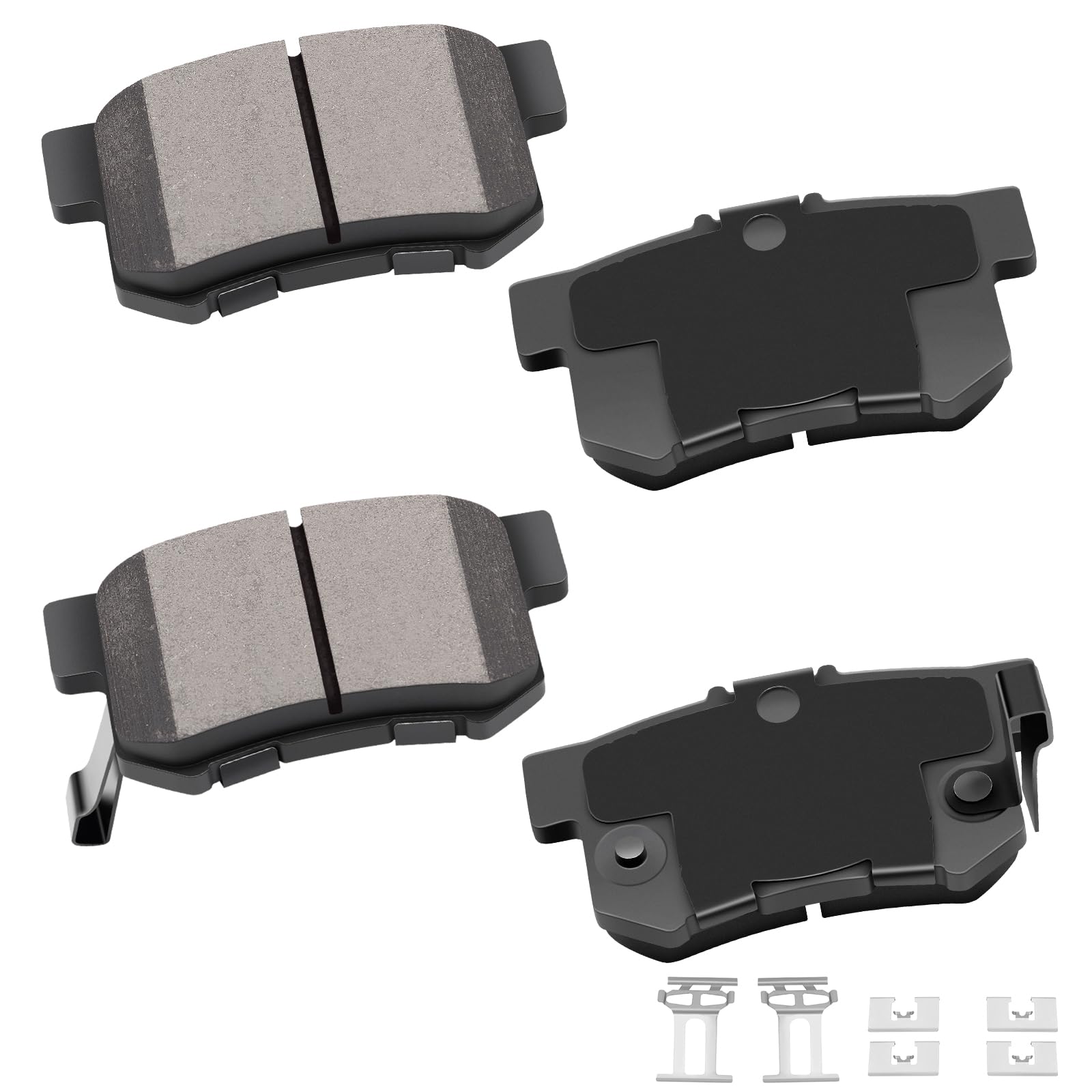 Cciyu D536 4Pcs Rear Ceramic Brake Pads Kits 2001-2003 For Acura Cl,2007-2012 For Acura Rdx,1996-2004 For Acura Rl,1999-2008 For