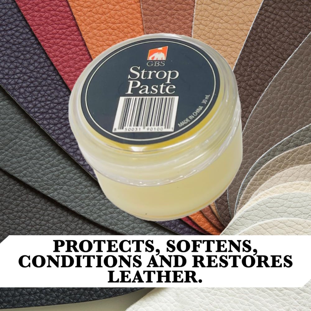 G.B.S Leather Strop Conditioning Paste - Professional 30ml Balm for Razors, Knives, Cutlery - Pack of 3