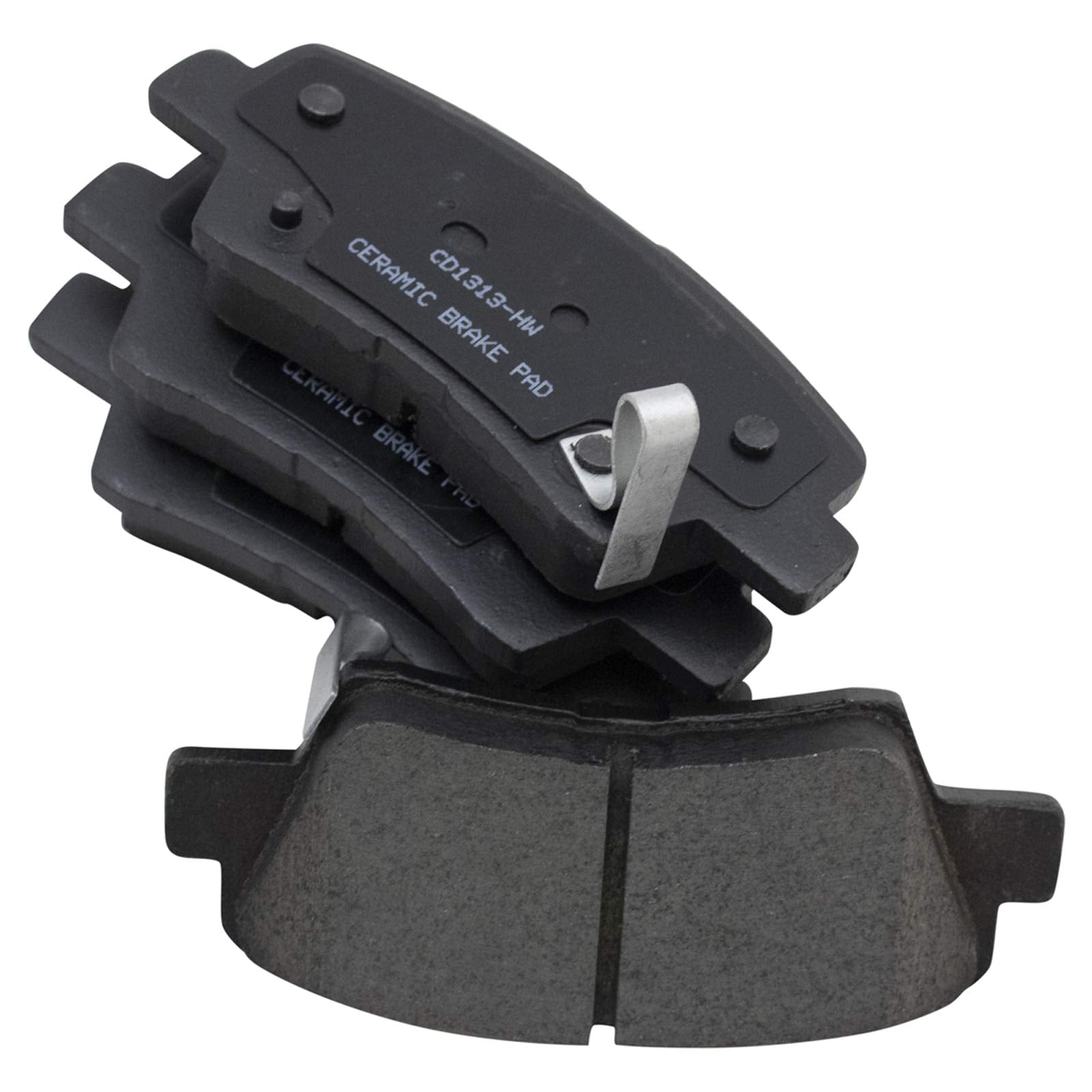 TRQ Rear Brake Pads Ceramic Compatible with 2010-2011 Hyundai Azera 2009-2010 Sonata 2007-2009 Kia Amanti 2010-2013 Soul