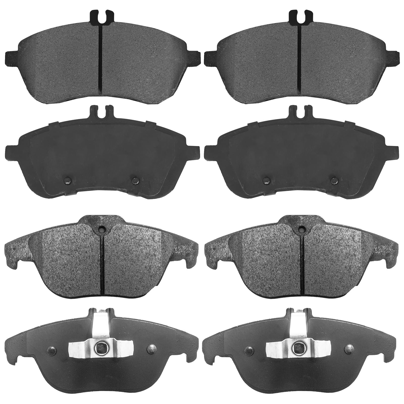 Exppower Front Rear Ceramic Brake Pads Sets Replacement For 2008-2012 For Mercedes-Benz C300,2012-2015 For Mercedes-Benz C250