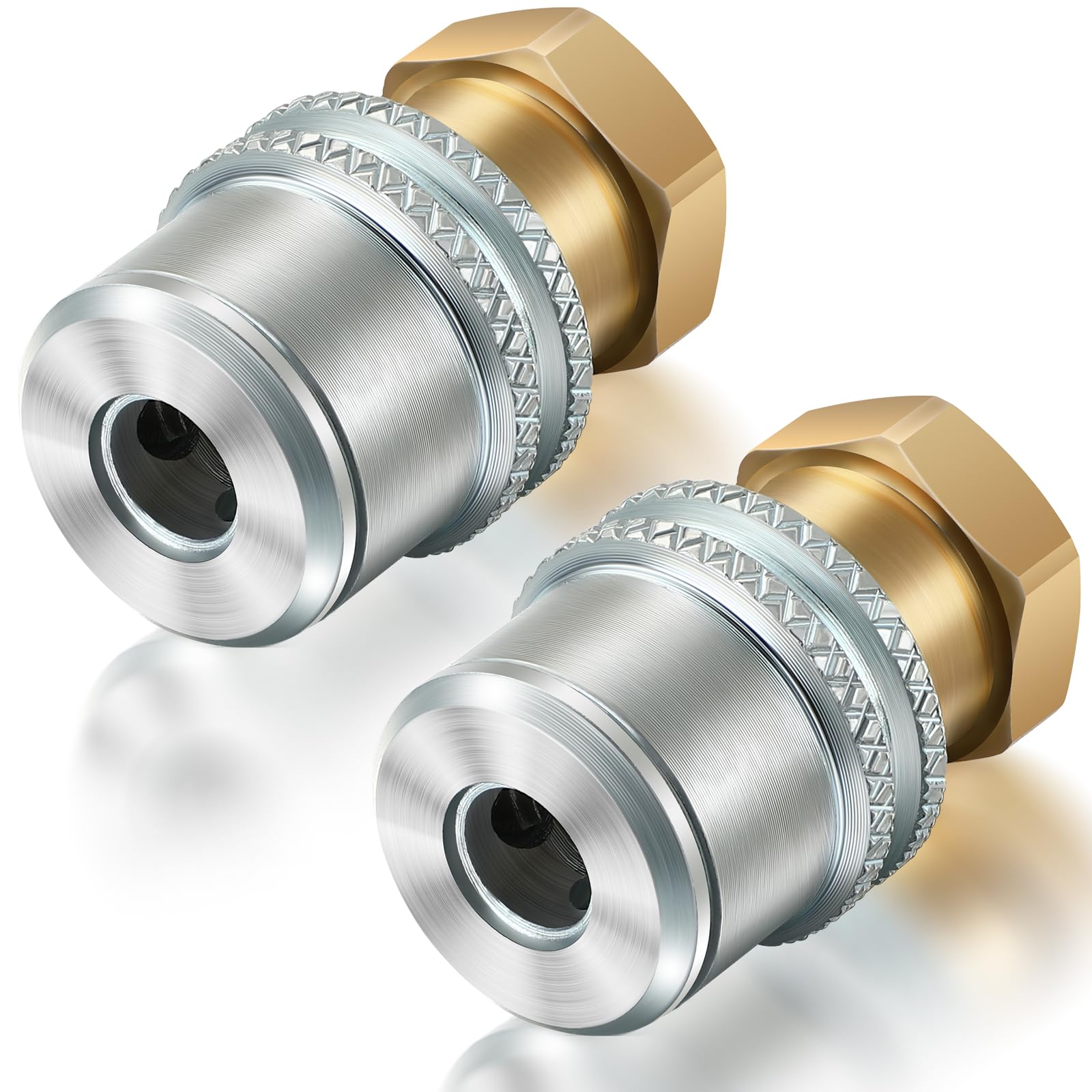 2 Pack Air Chuck for Tires, Anti Leakage Lock on Air Chuck 1/4 FNPT Quick Connector Heavy Duty Brass Locking Tire Inflator