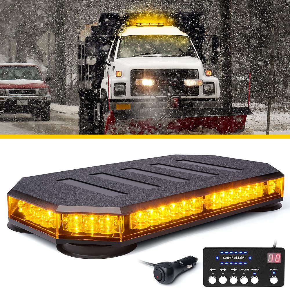 Lumenix 42 Led Roof Top Strobe Beacon Light Bar Hazard Warning Emergency Flashing Plow Lights With Controller For Construction V