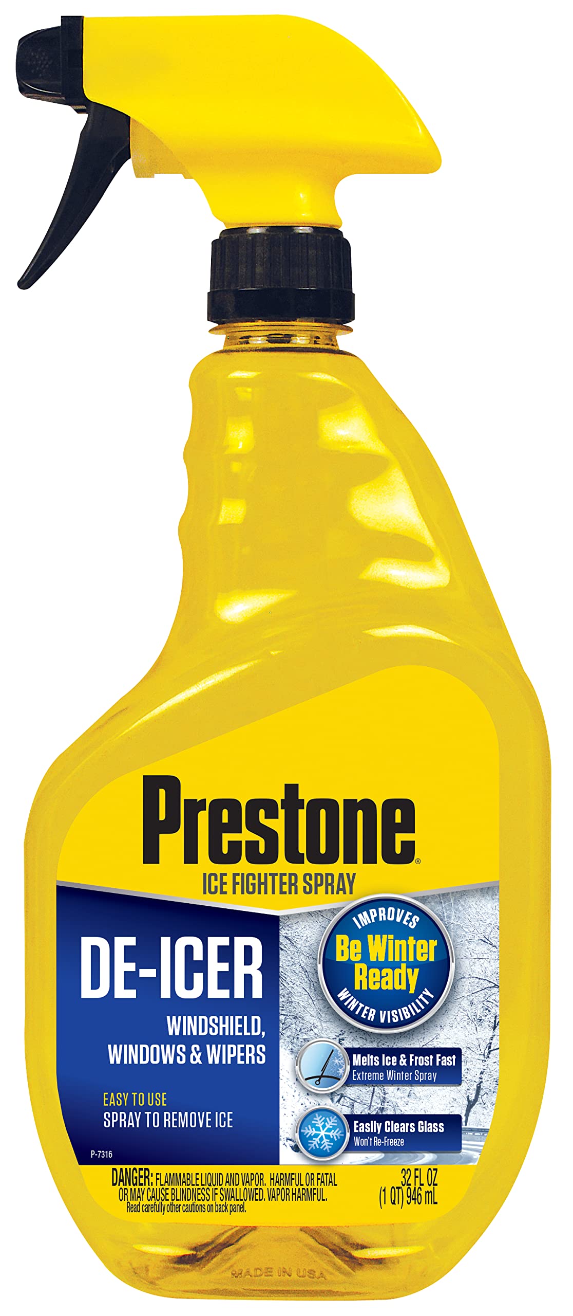 Prestone Trigger Spray Windshield De-Icer, 32 Oz., Pack Of 6