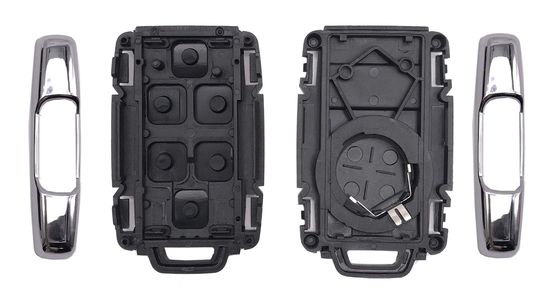 Smart Key Fob Shell Case Fits For Gmc Yukon Sierra 1500 Chevrolet Suburban Tahoe Keyless Entry Remote Control Car Key Fob Cover