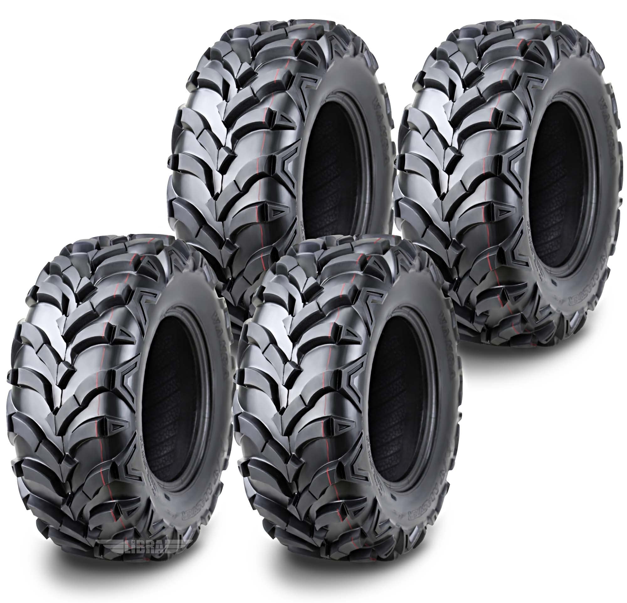 Set 4 Wanda 27X9-14 27X9X14 Utv Atv Tire Set 8-Ply Solid Mud-20Mm Deep Tread