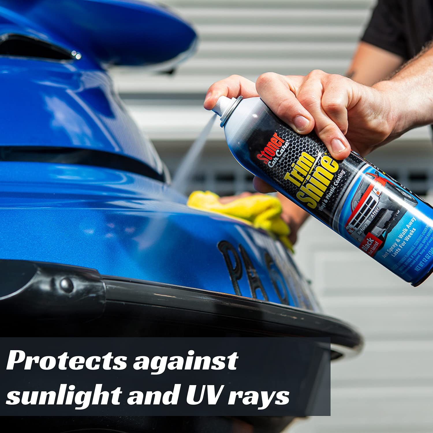 Stoner Car Care 91069 Trim Shine Protectant - 5-Gallon Clear Restores Dull Plastic, Vinyl & Rubber Interior/Exterior