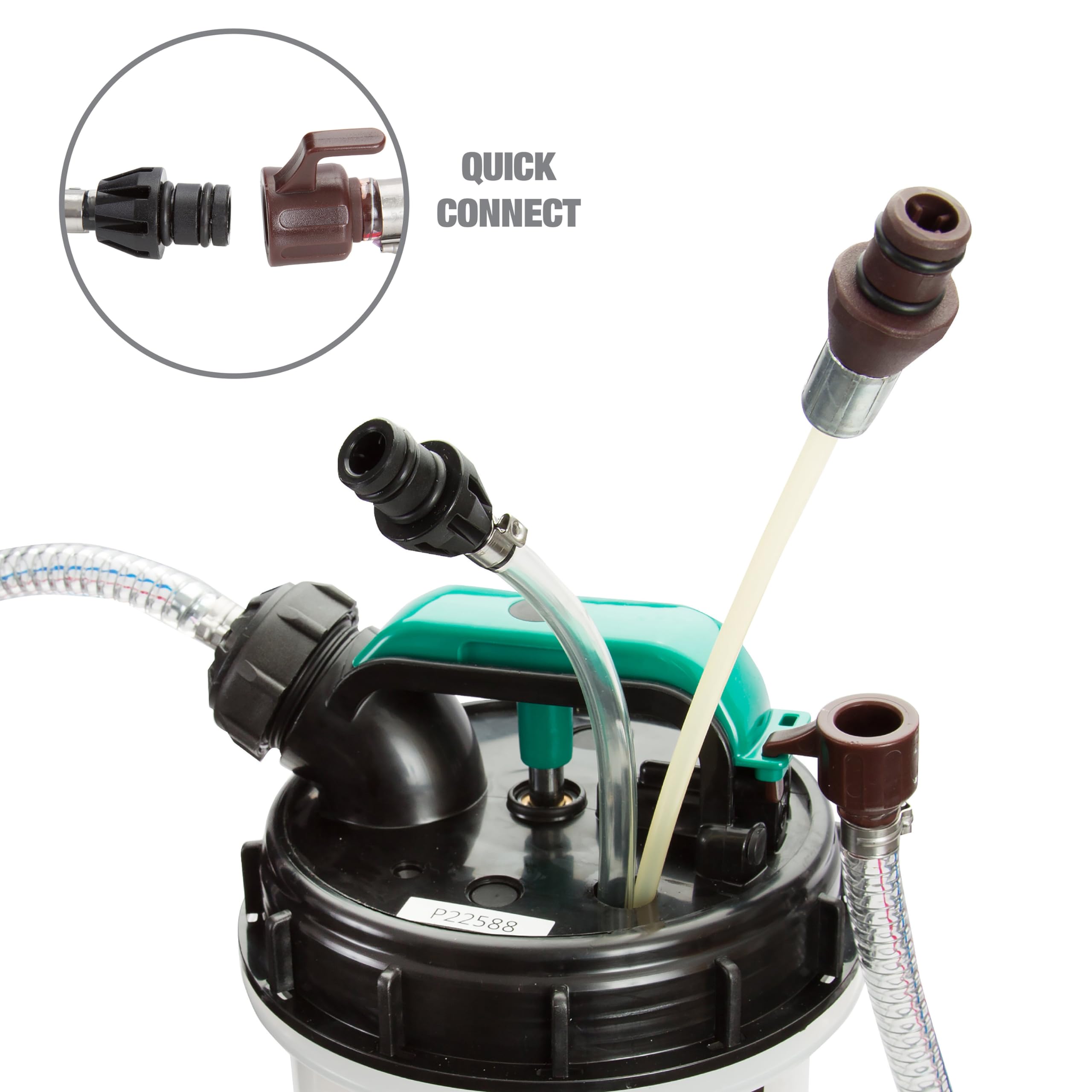 OEMTOOLS 24936 Manual Fluid Extractor Pump, 8 Quarts, Plastic, Multi-Color, Ideal for Automotive Oils and Fluids