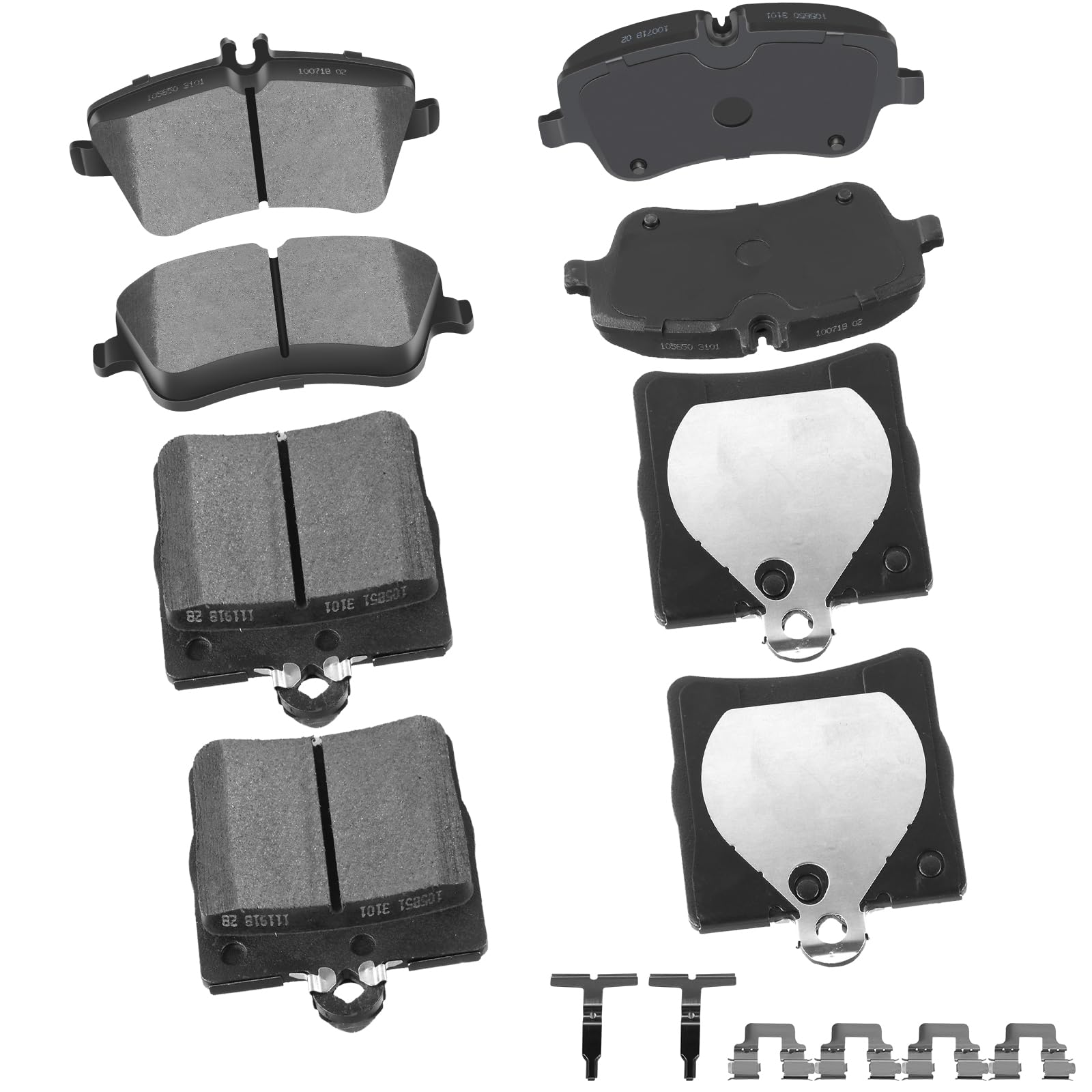 Cciyu D872 D779 Front Rear Ceramic Brake Pads Kits 8Pcs Fit For 2002-2005 For Mercedes-Benz C230,2001-2005 For Mercedes-Benz C24
