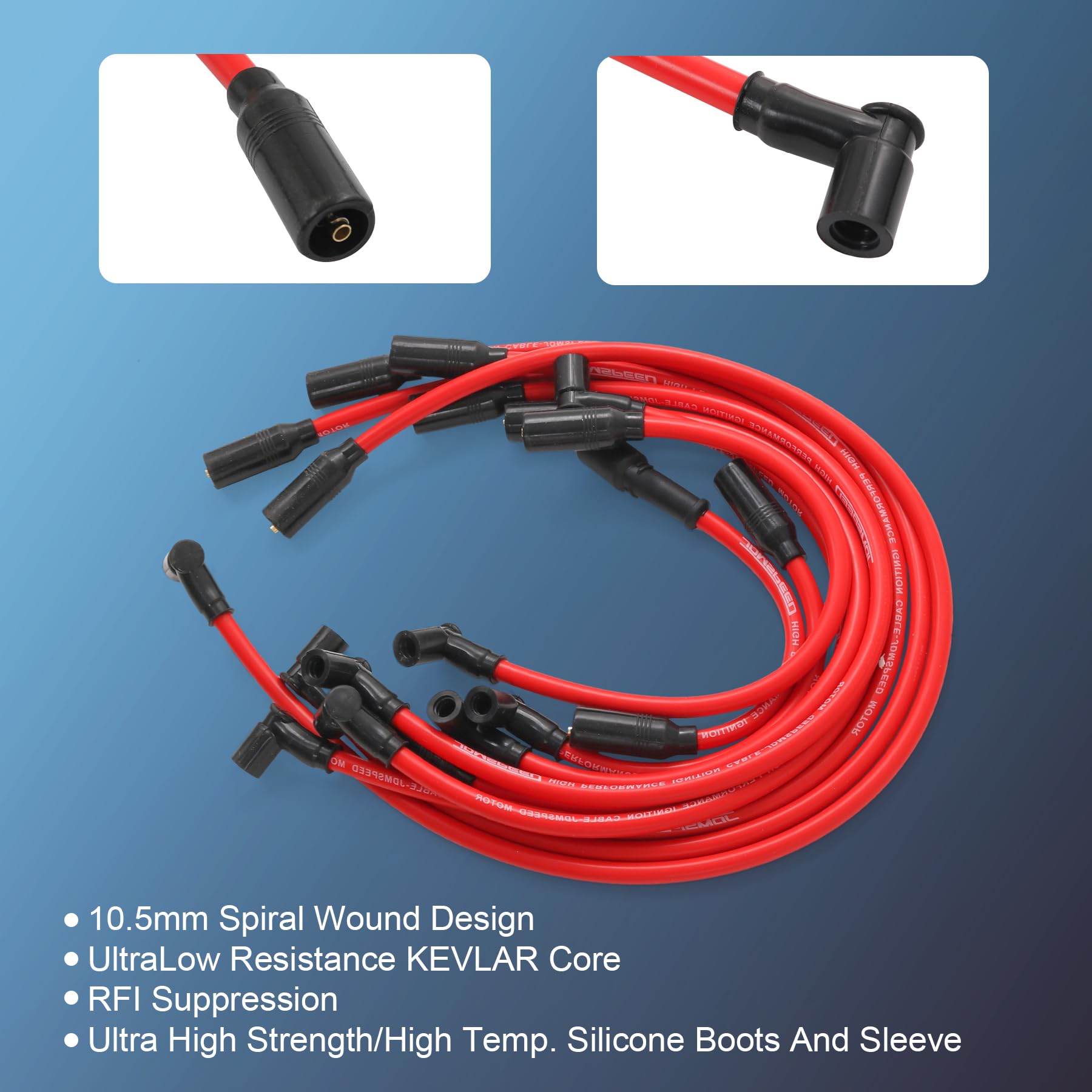 Jdmspeed New Performance Spark Plug Wire Set 10.5Mm Replacement For Chevy Gm Lt1 Lt4 5.7L 4.3L 1992-1997