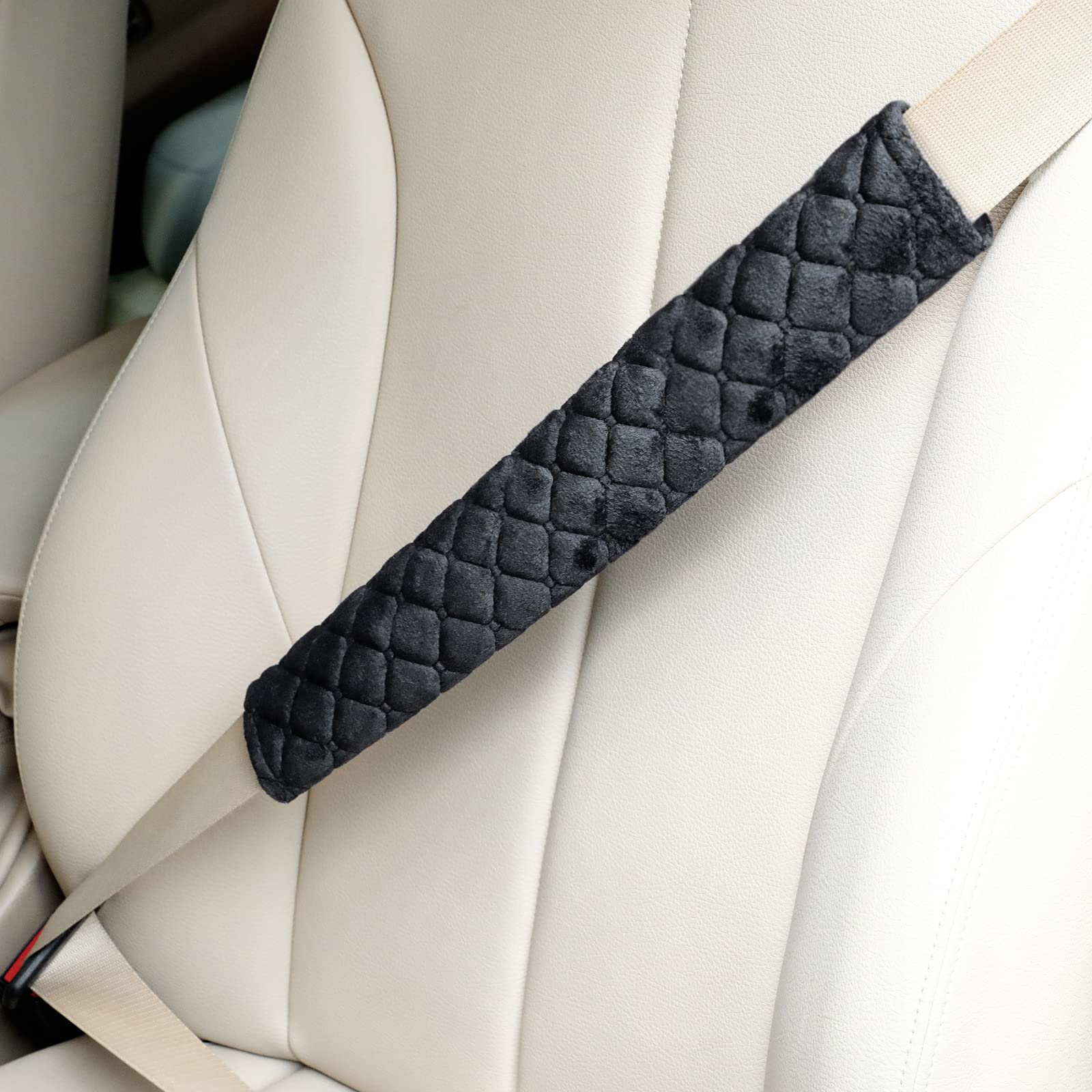 Tatuo 4 Pack Seat Belt Cover Extra Long Seat Belt Pads For Car Soft Comfort Shoulder Strap Covers Harness Pads Helps Protect You