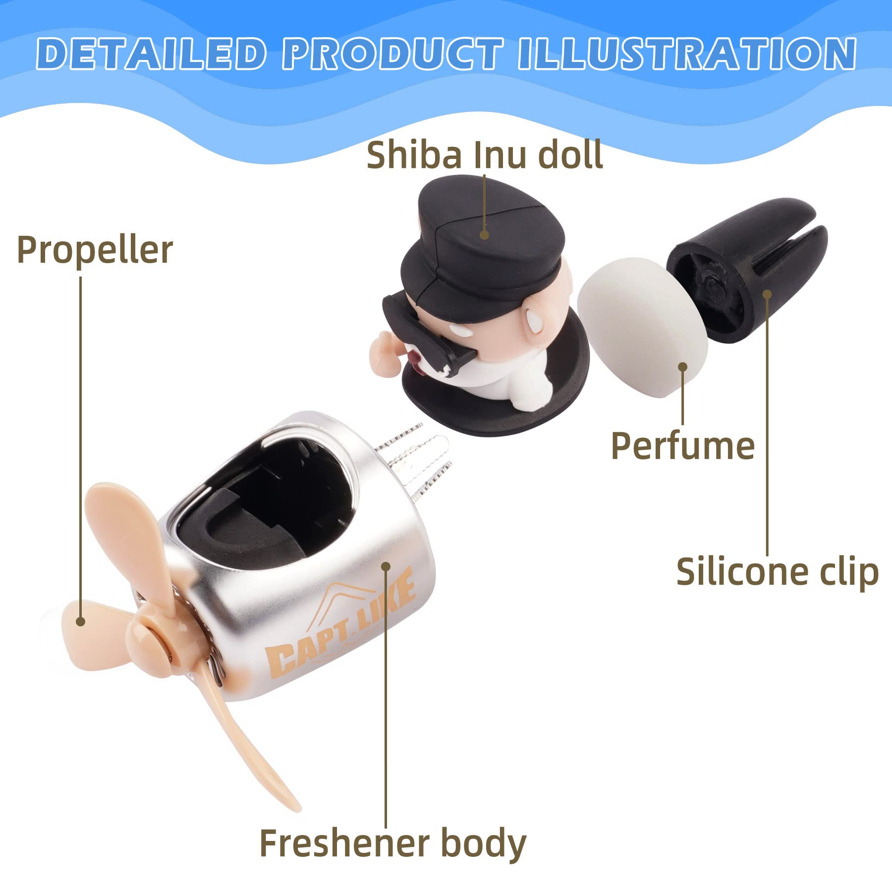 Car Air Fresheners Cartoon Pilot Automotive Air Outlet Propeller Cute Car Diffuser Creative Car Perfume Decoration For Car Vent