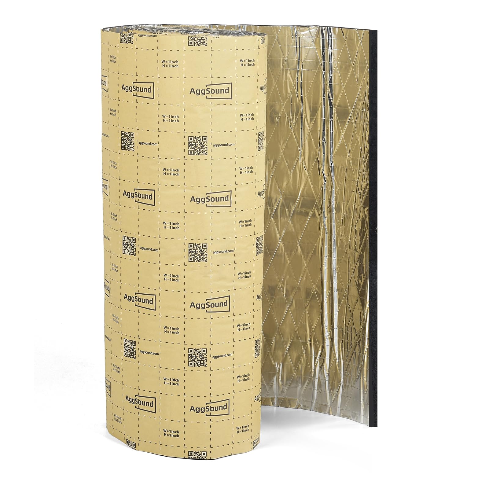 Aggsound 394Mil Thickened Car Heat Sound Deadening Insulation Mat, Roll - Aluminum Foil Foam Noise Deadening Material - Heat Shi