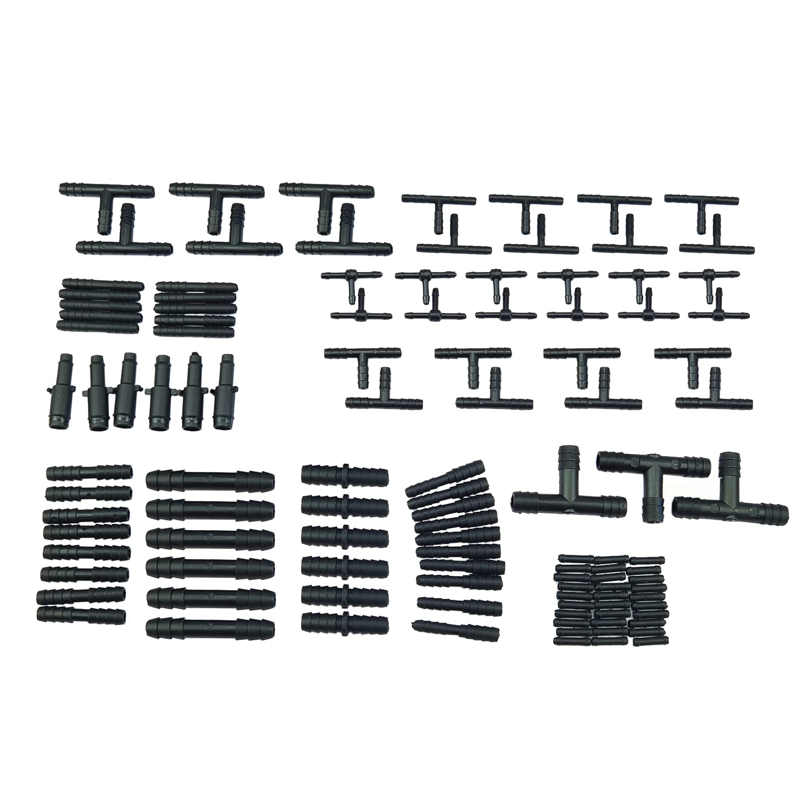 Ucreative 113PCS Heat Resistant 240? (460?) Nylon Connector Assortment for Automotive Vacuum Tubing Hose Vacuum Tee Kit 12 Sizes