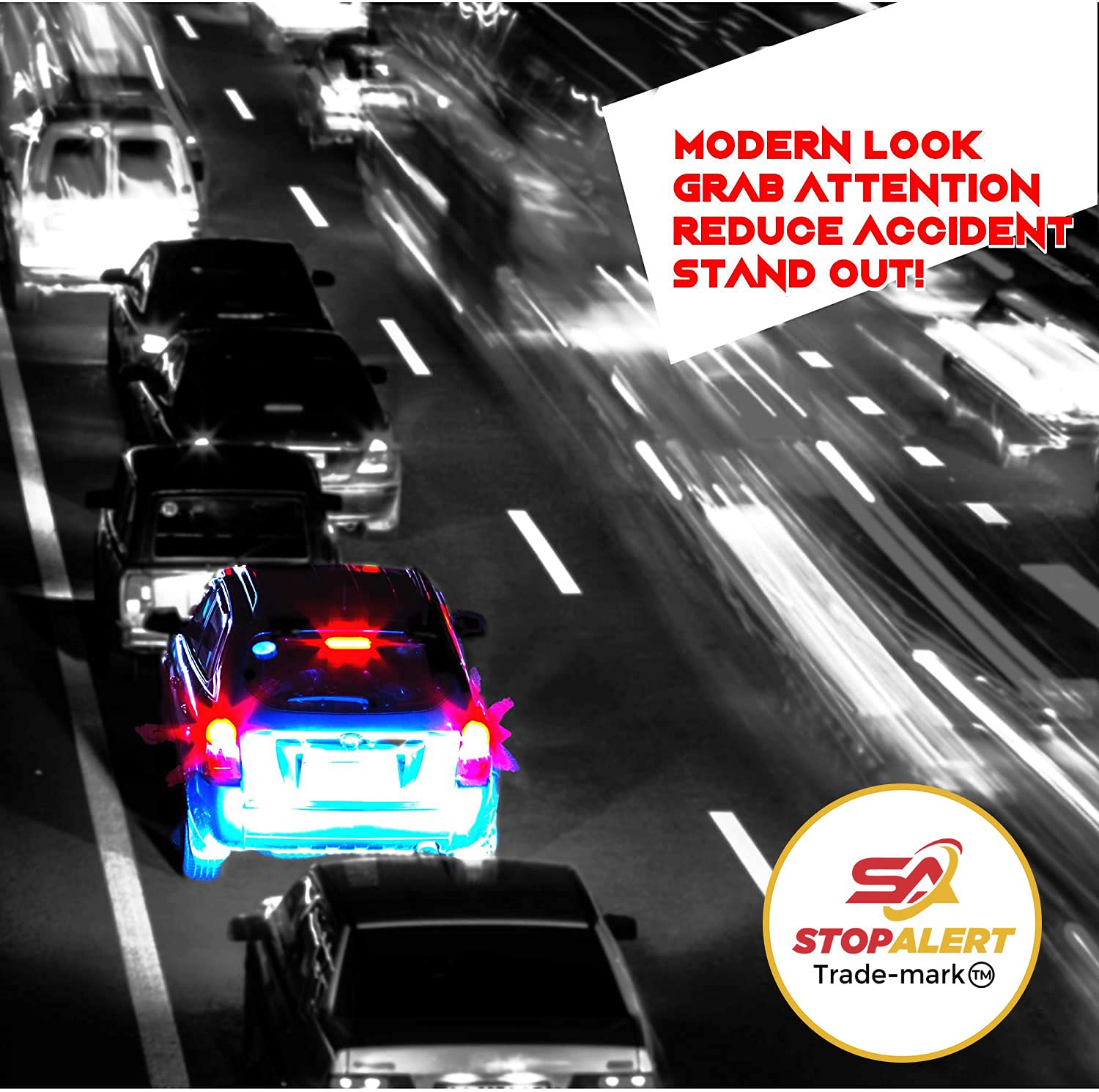 Stop-Alert New Xp 60X +60 Brake Flasher Universal Stop Bulbs & Tail Light Relay Pre-Programmed Pattern (Rapid Flash, Low Flash &