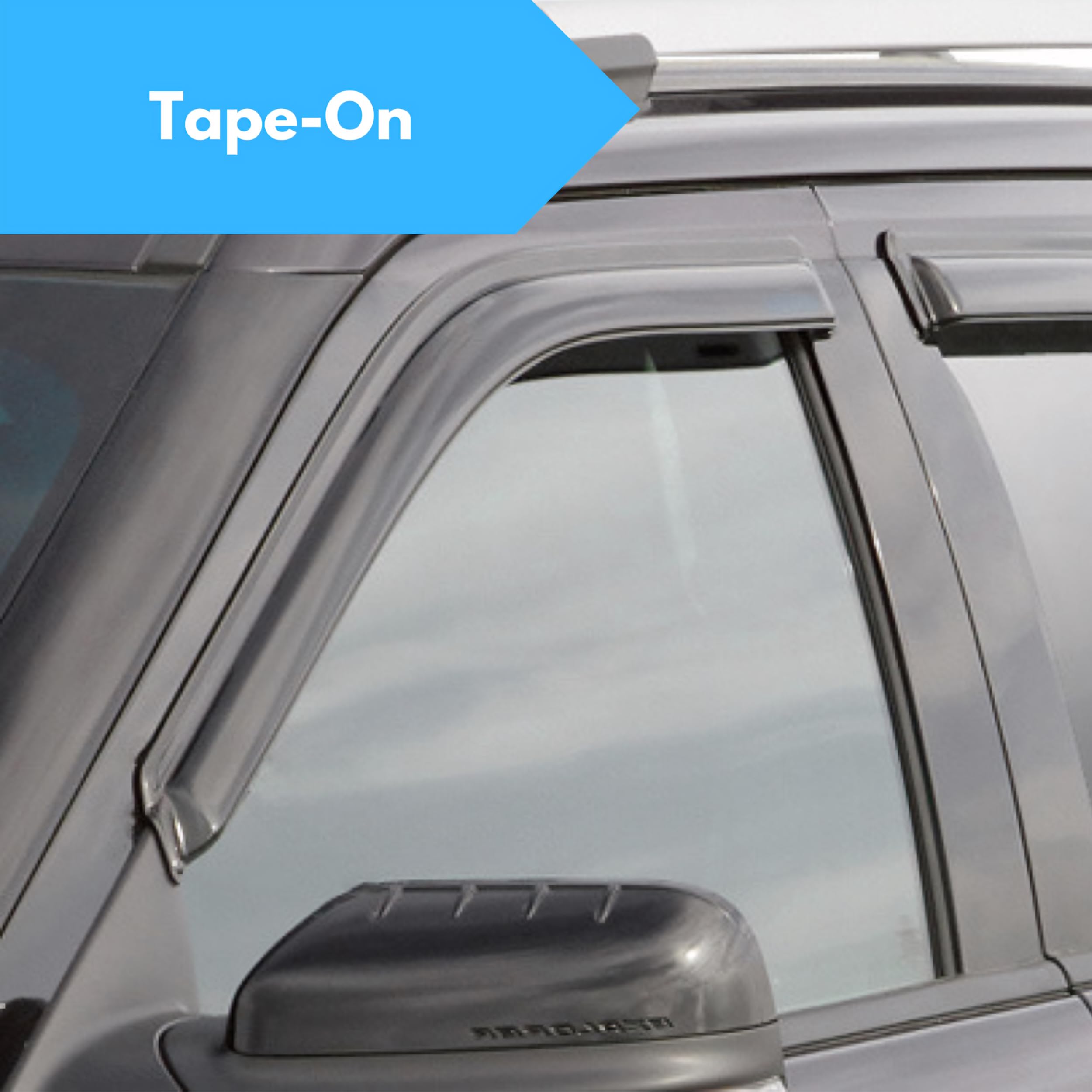 Ig Window Visor For Toyota Corolla Sedan 1998-2002 & Chevy Chevrolet Prizm 1998-2002, Rain Guard Tape-On Side Vent Window Deflec