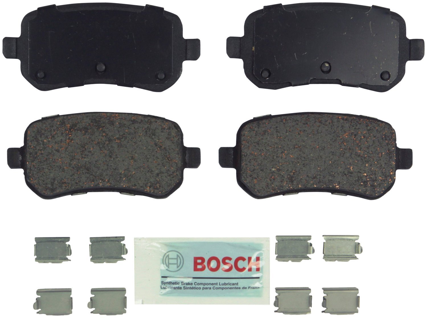 BOSCH BE1021H Blue Ceramic Disc Brake Pad Set With Hardware - Compatible With Select Ford Freestar; Mercury Monterey; REAR