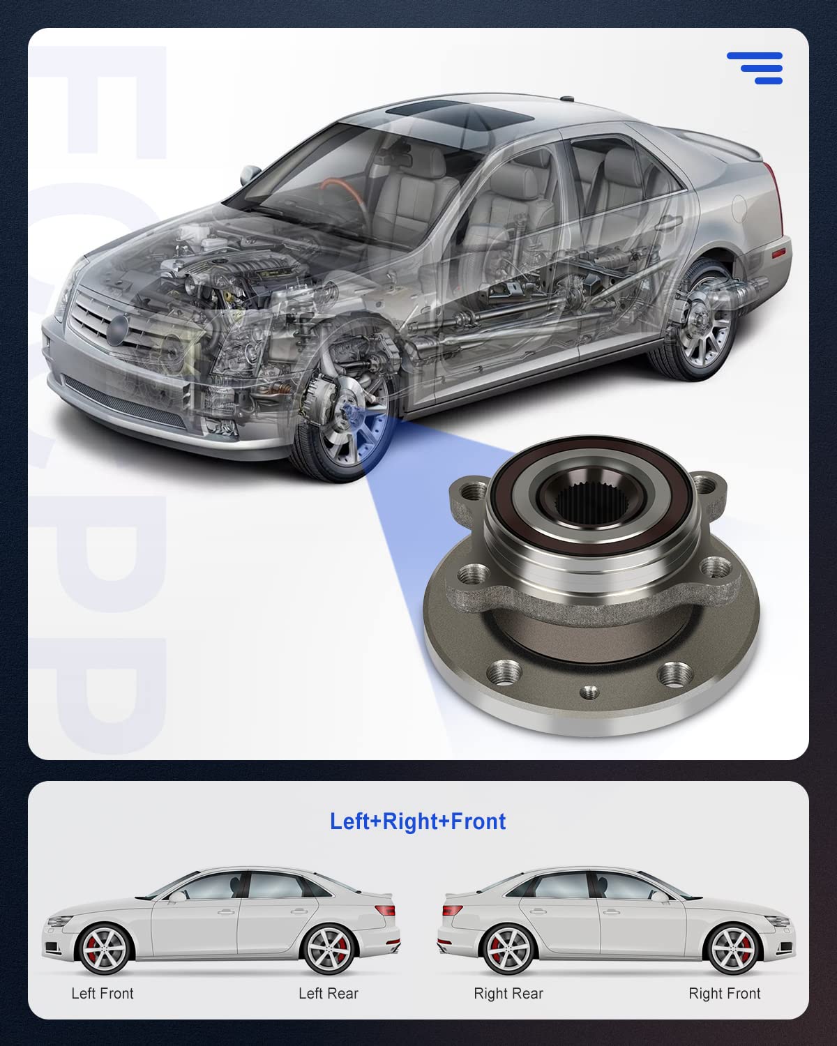 ECCPP Front Wheel Hub Bearing Fits for A3 TT Quattro VW Beetle CC GTI Passat Golf No ABS 513253