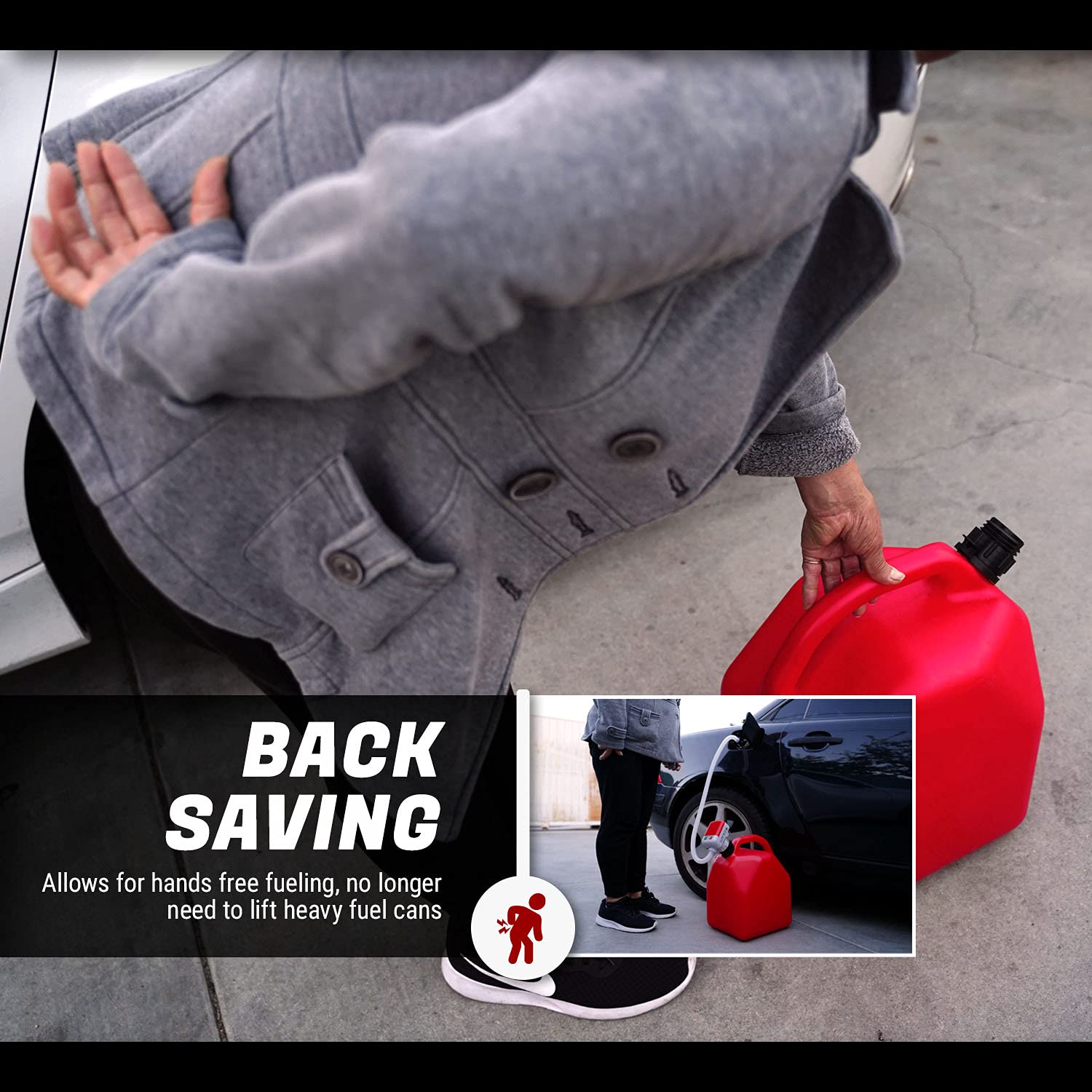 Garage Gas Can Pump/No more Heavy Gas Can Lifting/No more backache/Dad Father Birthday Gift Present/Father's day Gift Present fr