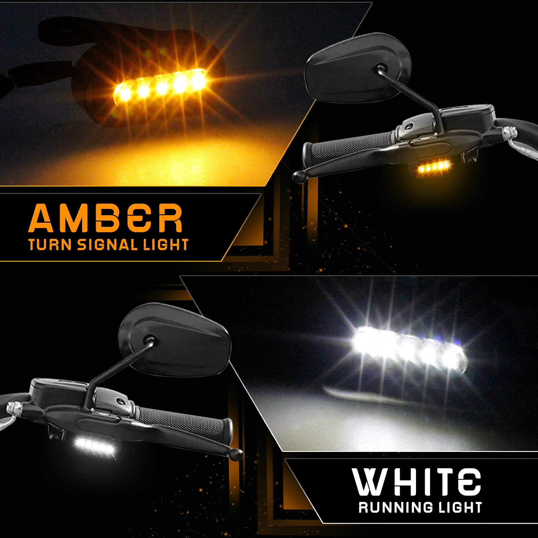 Quasco Led Motorcycle Turn Signals Switchback Mini Blinkers Handlebar Marker Light Compatible With Harley Sportster 1200 Iron 88