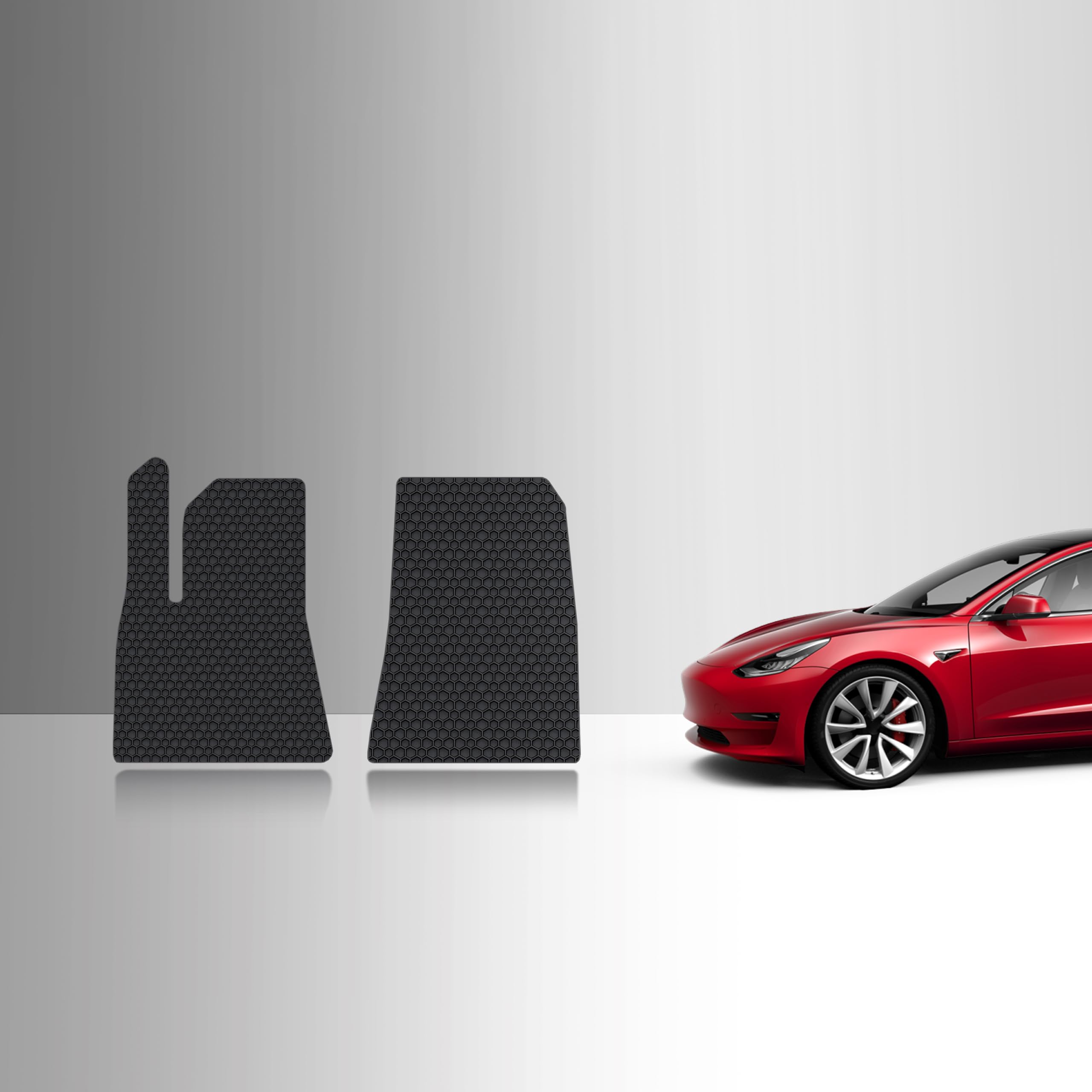 Toughpro Floor Mats Accessories (Front Mats) For Tesla Model 3 Highland All Weather Heavy Duty (Made In Usa) Black Rubber 2024 2