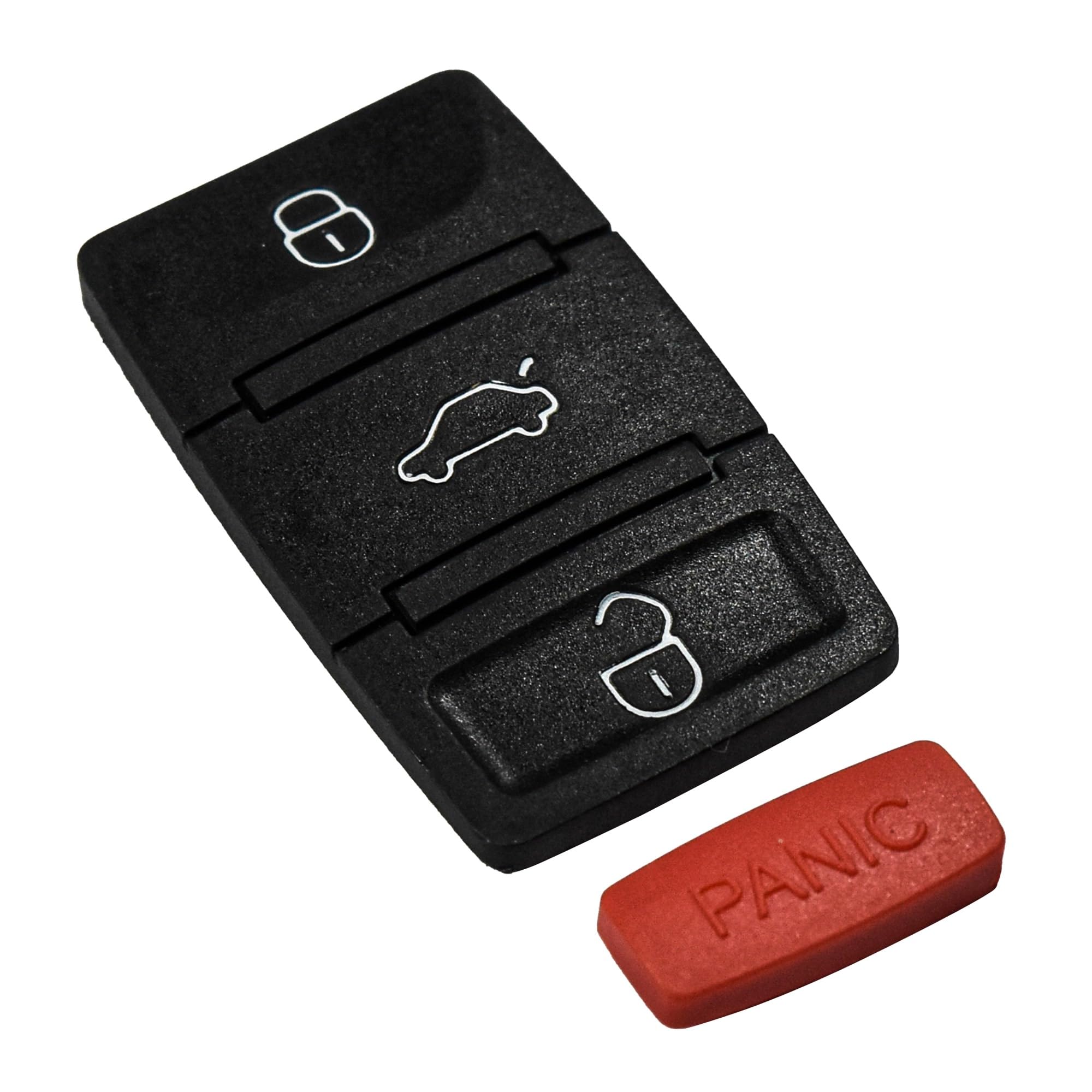 HQRP 3 Buttons + Panica Key Fob Compatible with Volkswagen VW Beetle 2000 2001 2002 00 01 02 Key Button pad Repair Folding Flip
