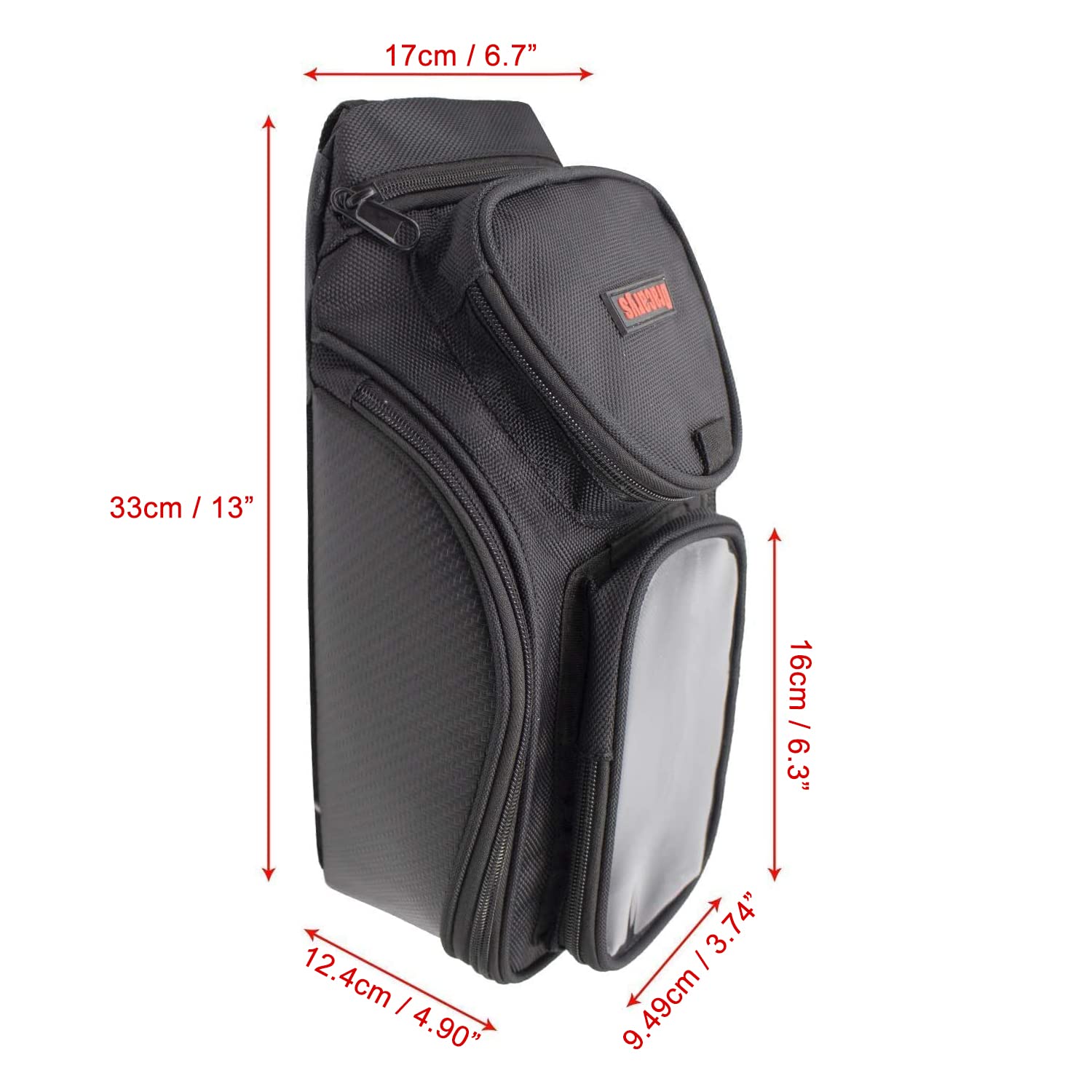 Dracarys Motorcycle Tank Bag - Oxford Saddle Black Motorbike Bag - Strong Magnetic Bag For Honda Yamaha Suzuki Kawasaki Harley