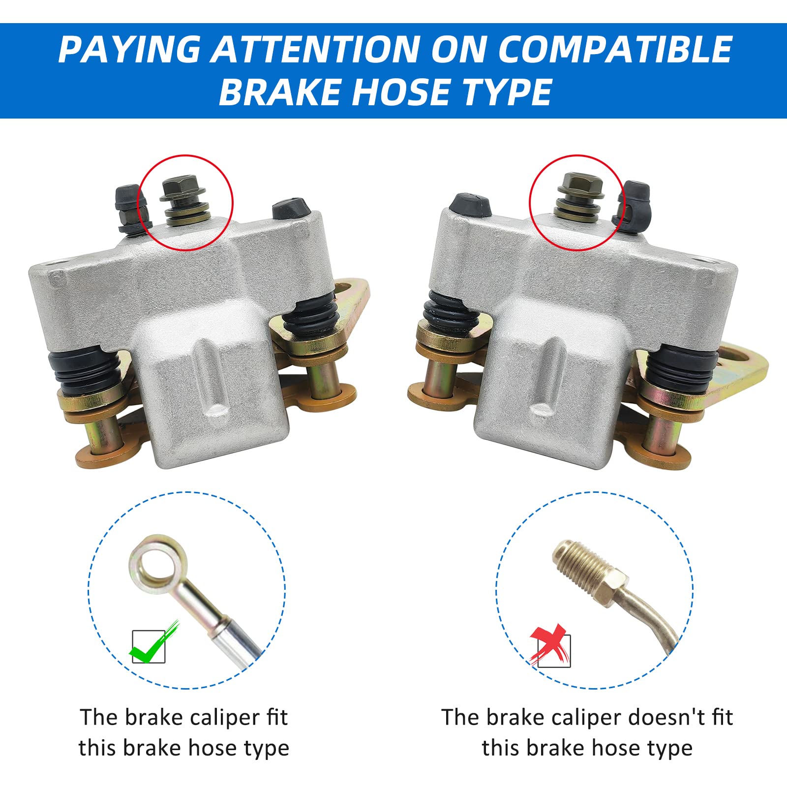 Front Left Right Brake Caliper Assembly For Polaris Atv Sportsman 400 450 500 600 700 800 500 Magnum 330 Atp 330 500 Tractor 500