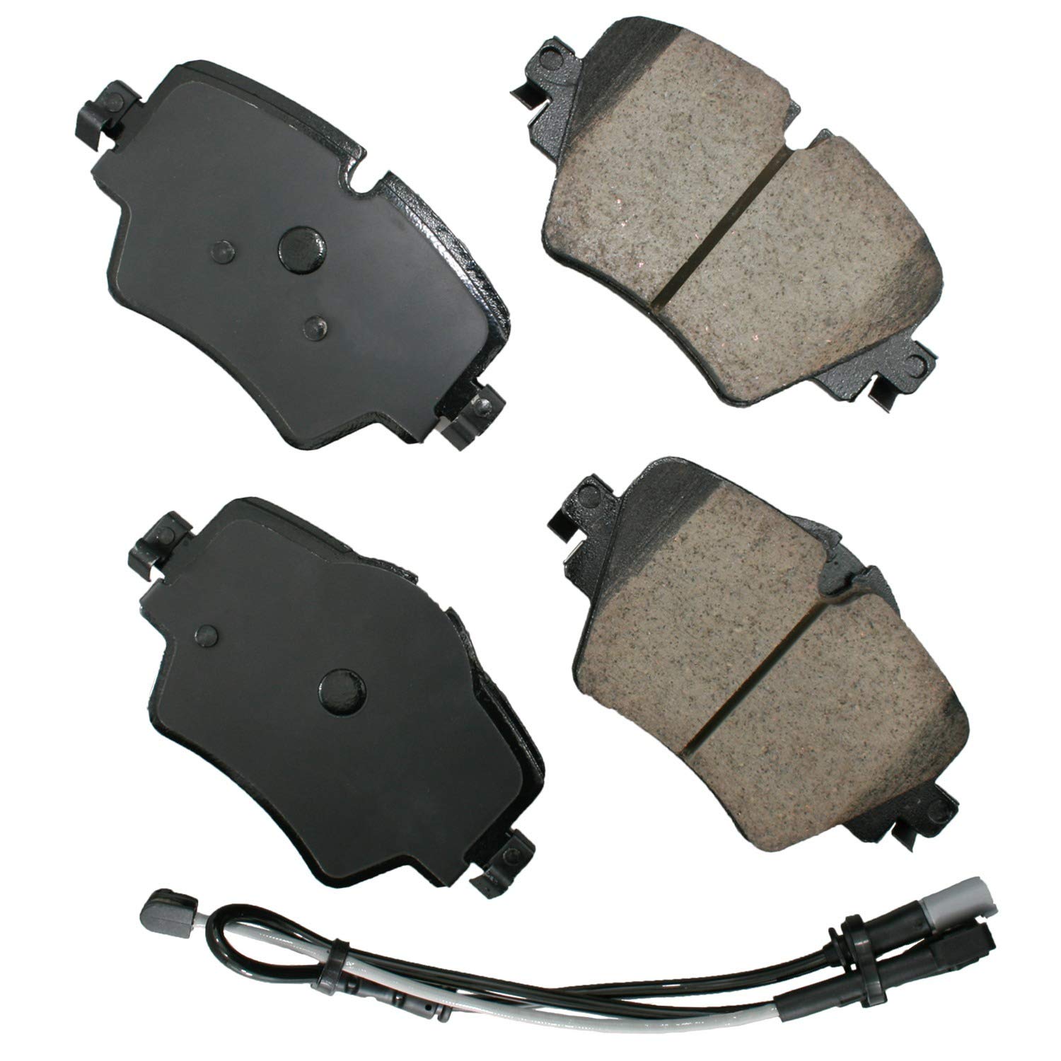 Akebono Eur1892 Ultra-Premium Ceramic Front Disc Brake Pads , Grey