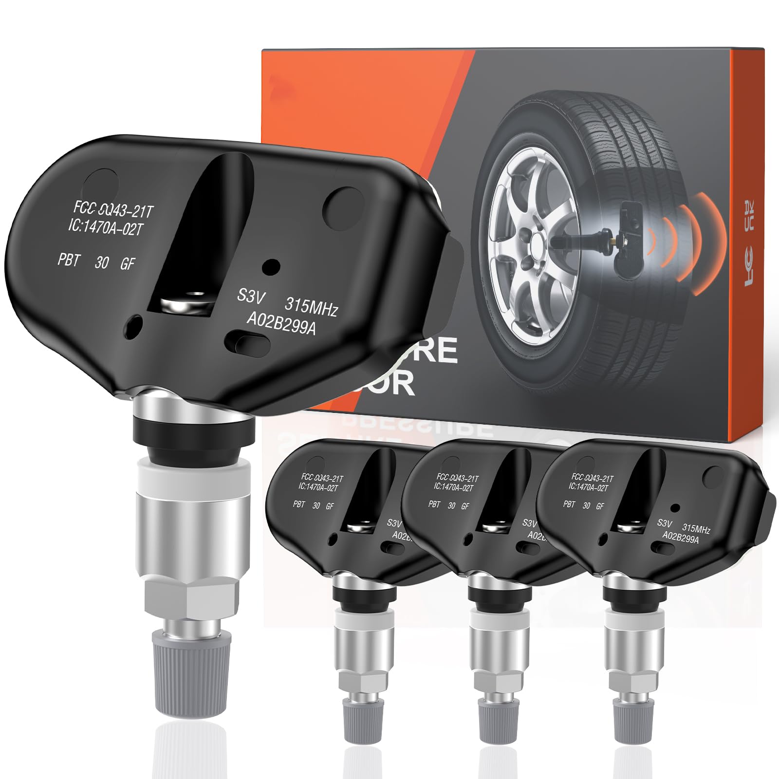 TPMS Sensor, 315MHZ Tire Pressure Monitor System Sensors for Acura MDX 2005 2006 TL 2006-2008 RL 2005-2008|Honda Odyssey Touring