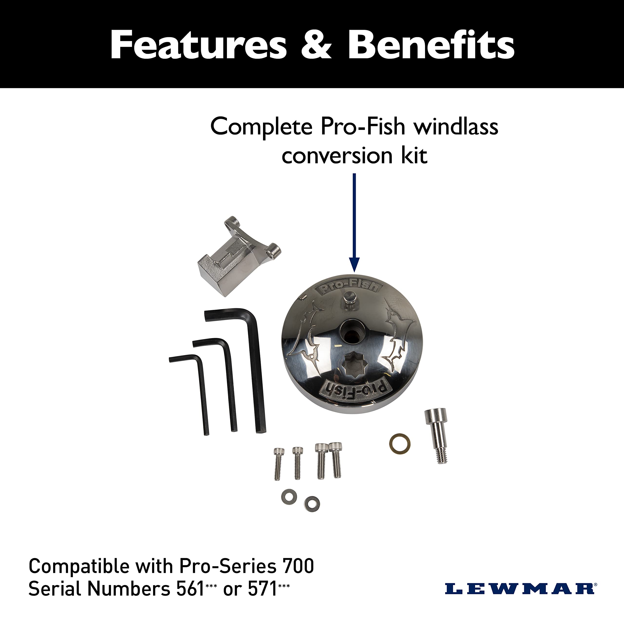 Lewmar 66000616 Free Fall Conversion Kit For Pro