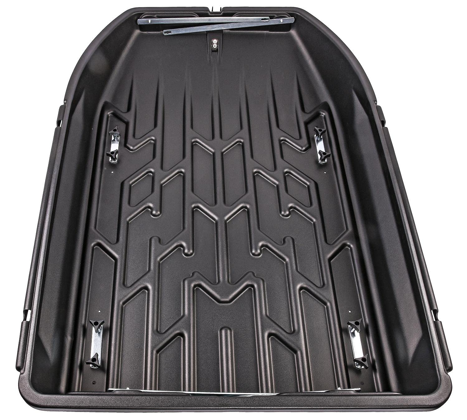 JEGS Rooftop Cargo Carrier - 18 Cubic Ft Heavy Duty Weatherproof Storage - Black HDPE - Made in USA - 110 Lb Capacity