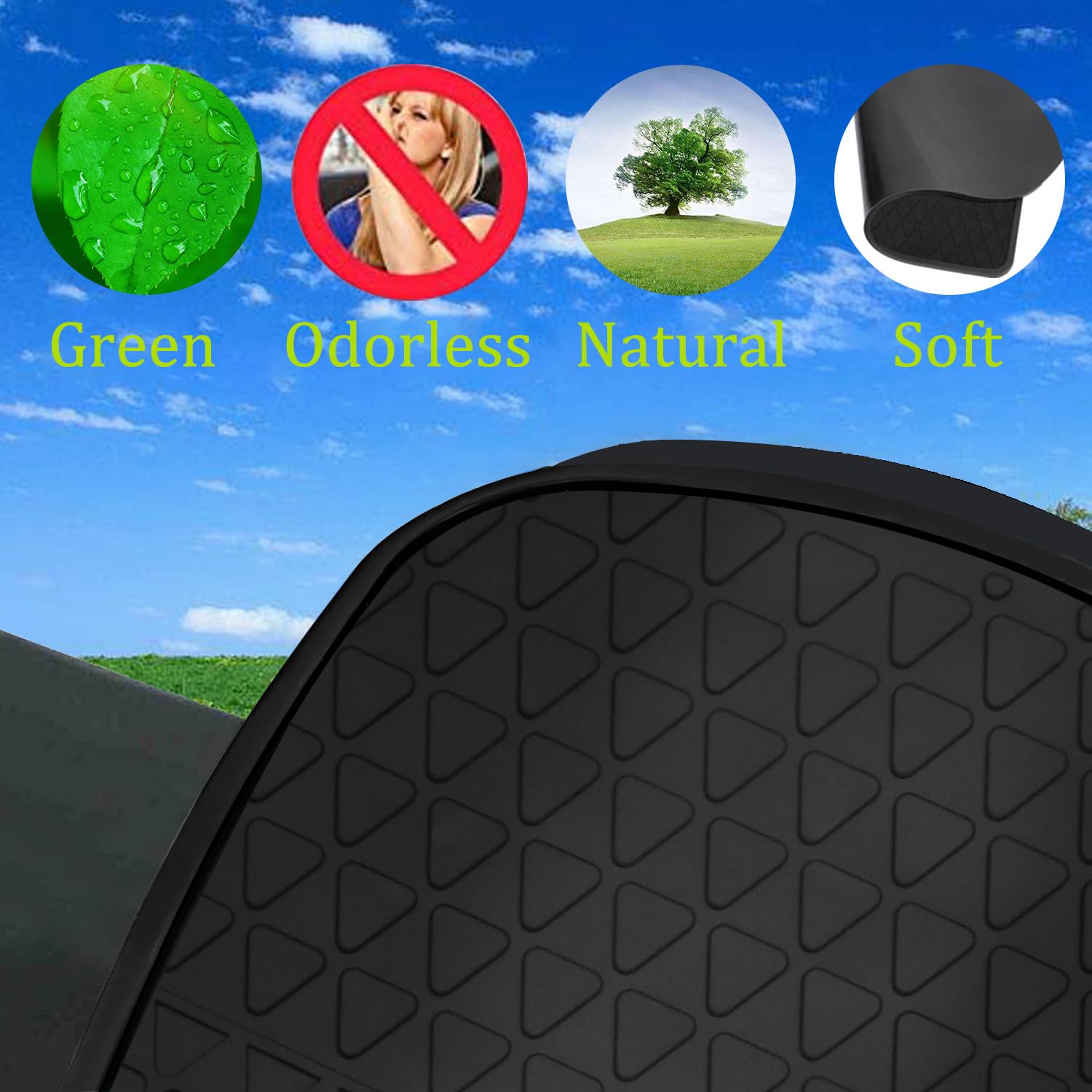 Matericuo Car Floor Mats Custom Fit For Volkswagen Vw Beetle 2012-2019 Black Rubber Auto Liner Mats All Weather Protection Heavy