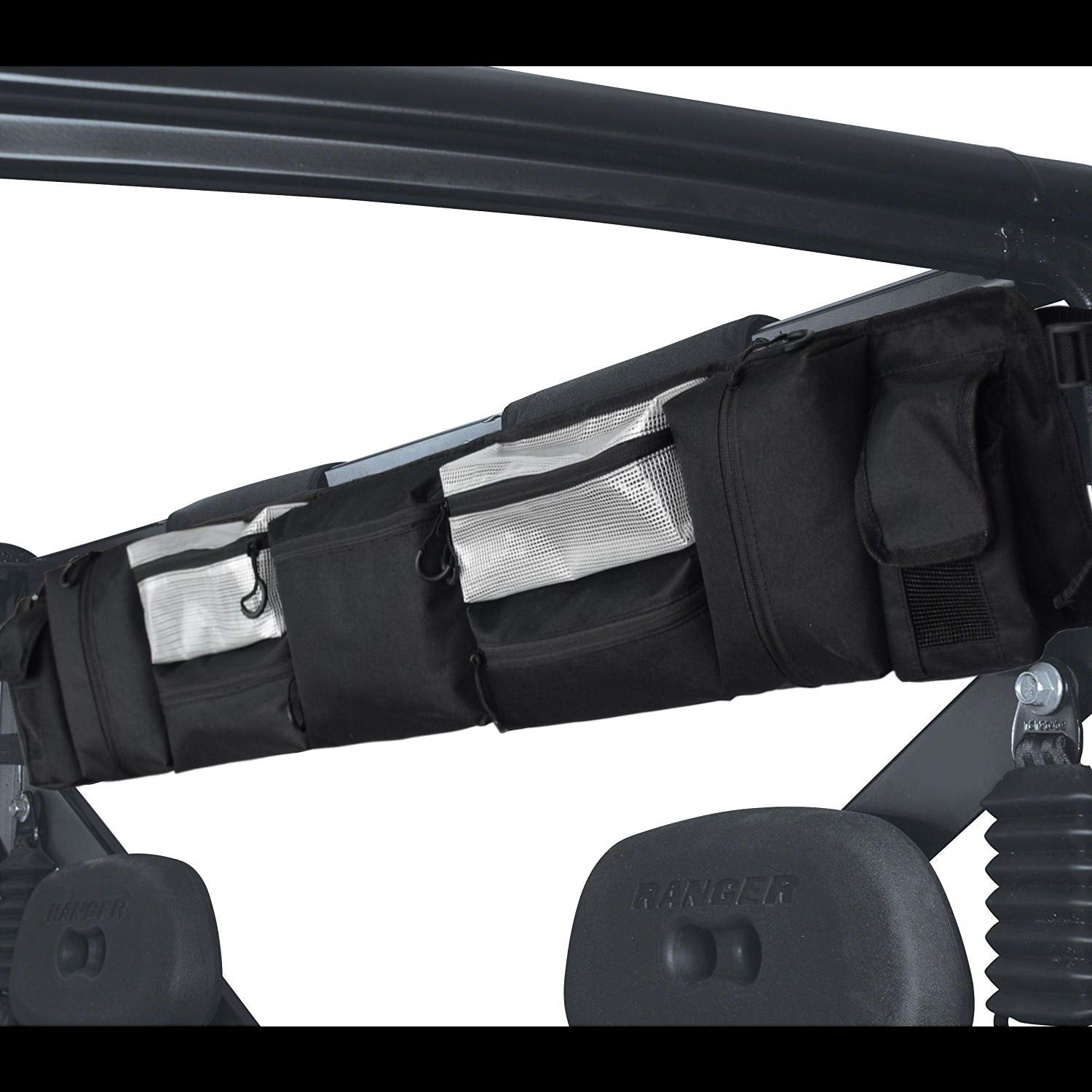 Utv Roll Cage Organizer, Universal Fits Most Full-Size Utvs For Polaris Ranger Yamaha And Kawasaki (Black)