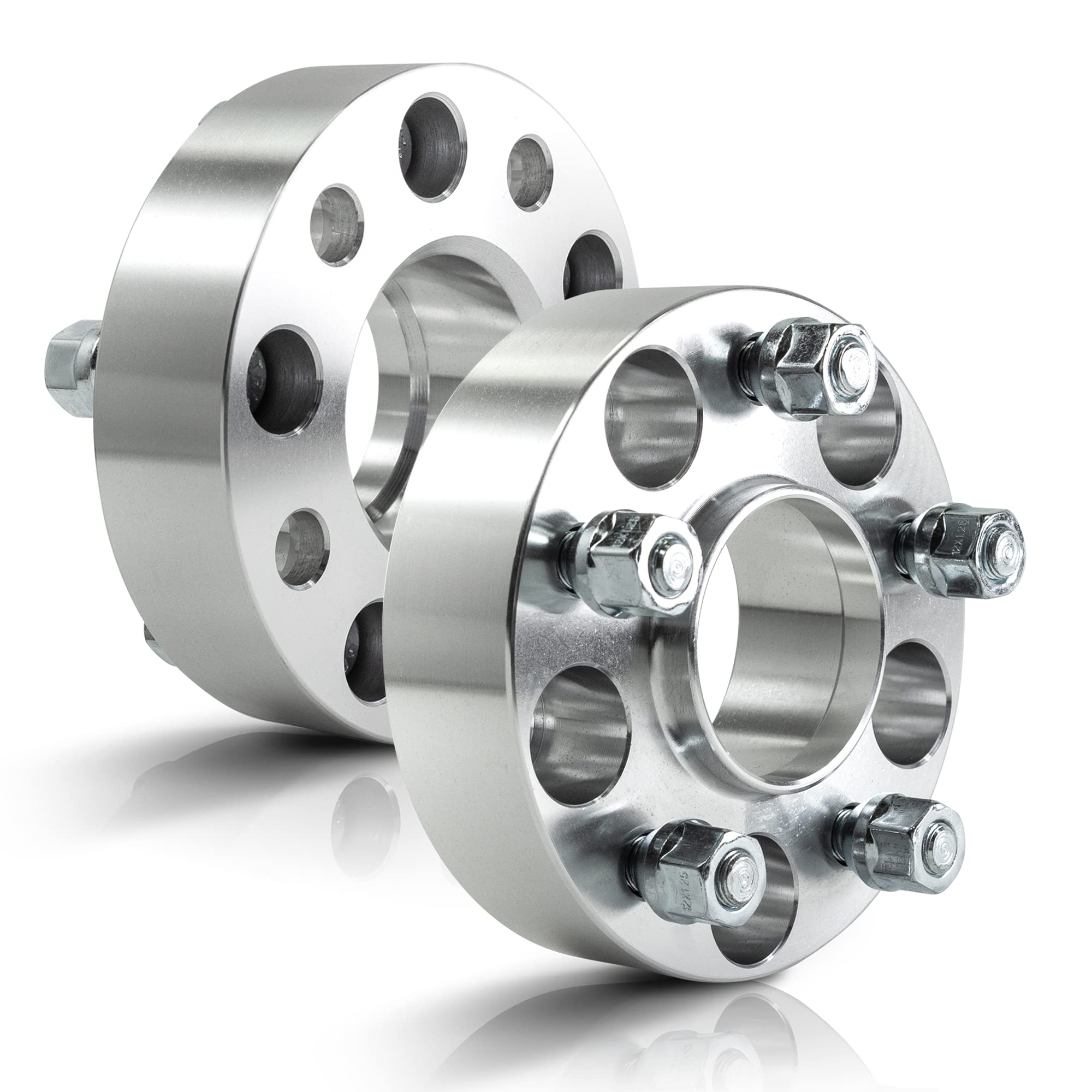 Customadeonly 1.25 Inch Hubcentric Wheel Spacers 5x105 for Chevy & Buick, Silver, High Grade T6 Aluminum, 32mm (2pcs)