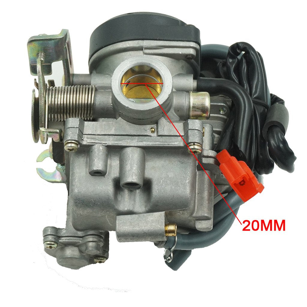 Glixal 20mm Performance CVK Carburetor with Electric Choke for GY6 49cc 50cc 80cc 100cc Scooter Moped ATV Go Kart 139Q