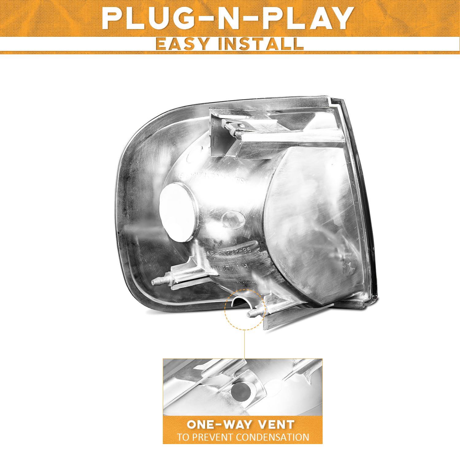 Weelmoto Signal Light Replacement Compatible With 1997-2003 Ford F-150 F-250 Expedition Oe Parking Corner Turn Signal Marker Lig