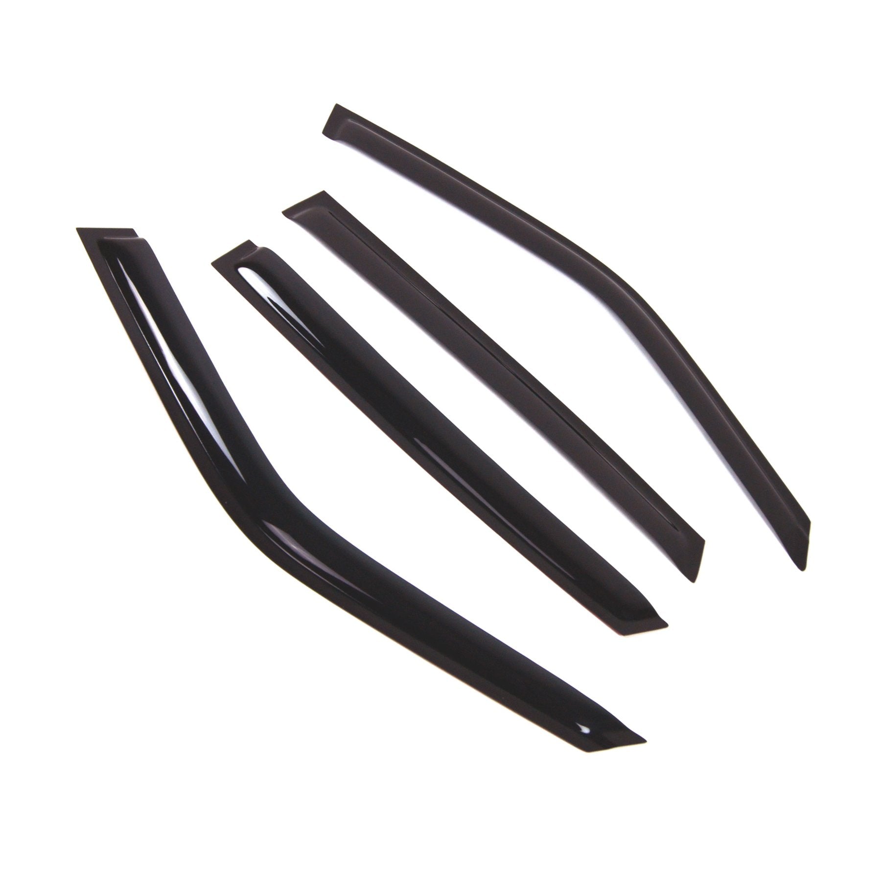 Tuningpros WD2-697 Dark Smoke 4 Pcs Set Window Visor (Outside Mount) Deflector Rain Guard Compatible with 1997-2003 Jaguar Jagua