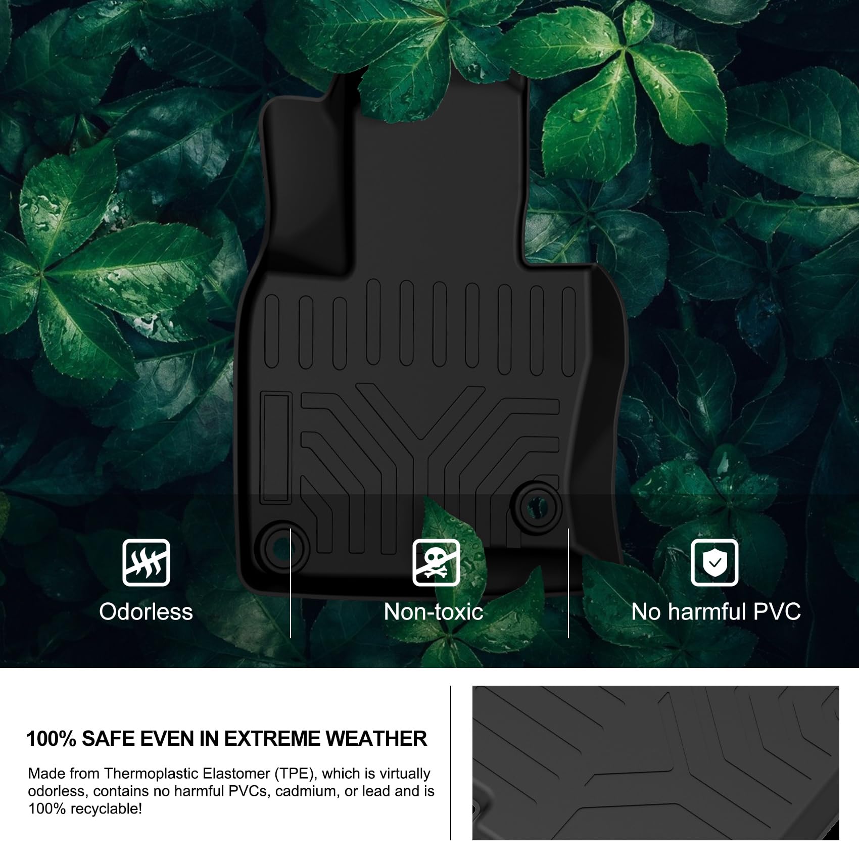 Kiwi Master Floor Mats For 2017-2025 Mazda Cx-5 All Weather Mat Liners Front Rear 2 Row Seat Tpe Slush Liner Black