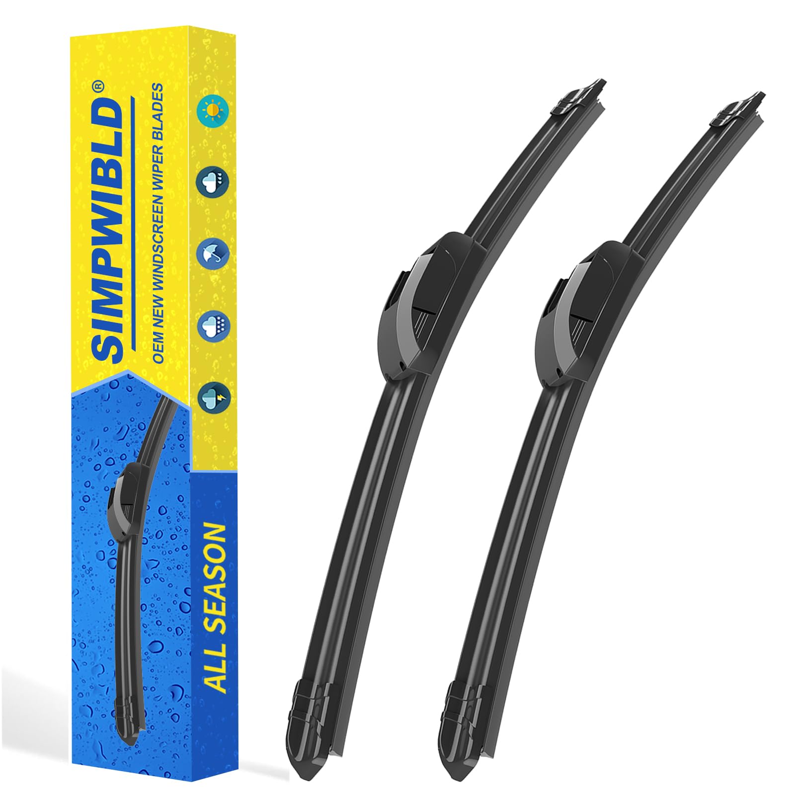 2 Factory Wiper Blades Replacement For 2019-2020 Mazda 3/2007-2016 Mazda CX-9/2015-2019 Subaru Outback Original Equipment Windsh