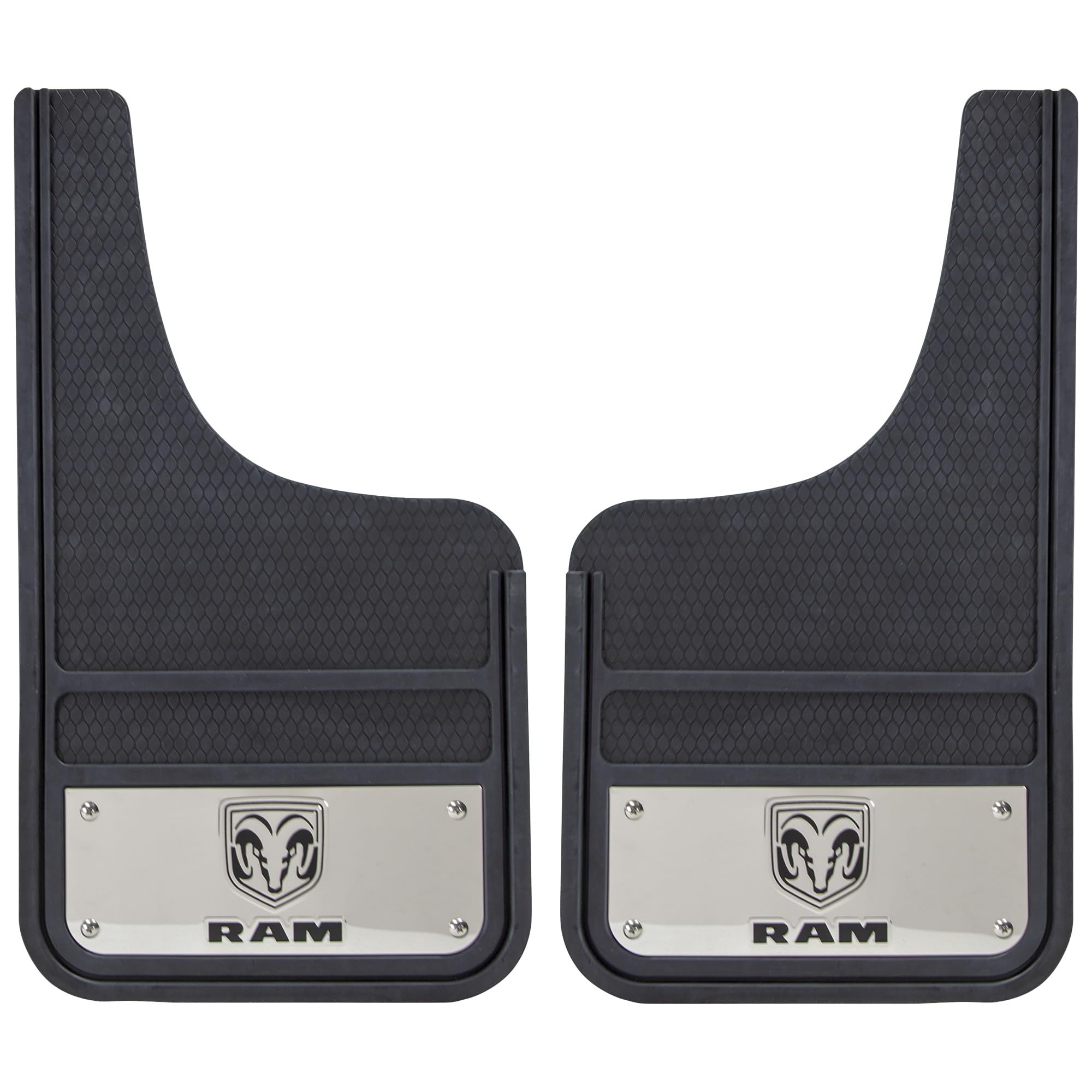 PLASTICOLOR Ram Heavy Duty Front 12 X 23 Mud Guards, 12 x 23 Front Mud Guards (001835R01)