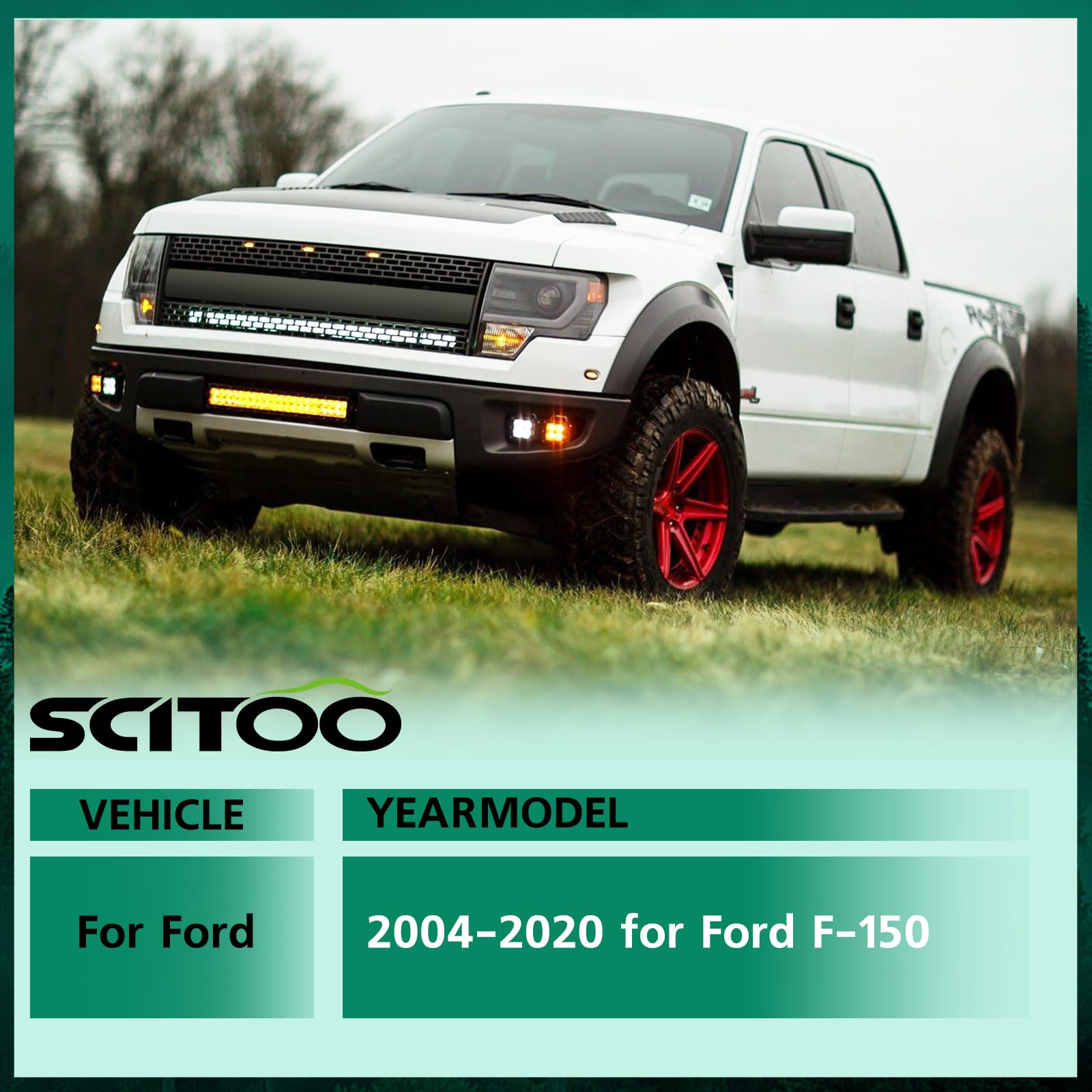SCITOO 3 inch Front and 2inch Rear Suspension Leveling Lift Kit fit for Ford for F-150 2WD/4WD 4-Door 3.5L Strut Spacers 3 in Th