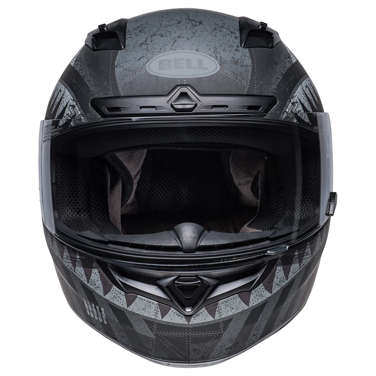 BELL Moto Qualifier DLX MIPS Helmet - Medium, Polycarbonate, Devil May Care Matte Black/Gray, Model 7137113