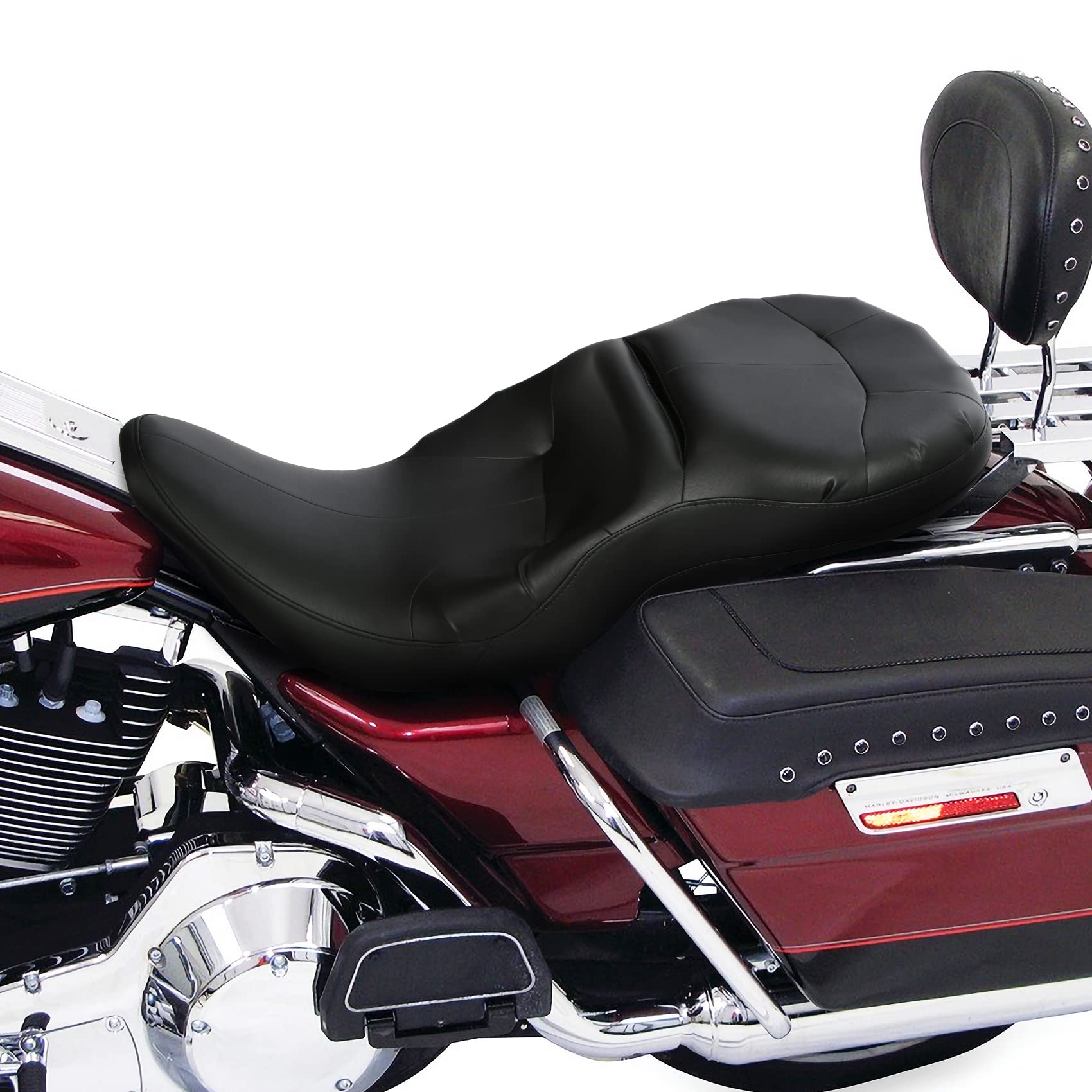 XMT-MOTO Driver Passenger Seat Cushion fits for Harley Davidson Touring Electra Glide Classic 1997-2007