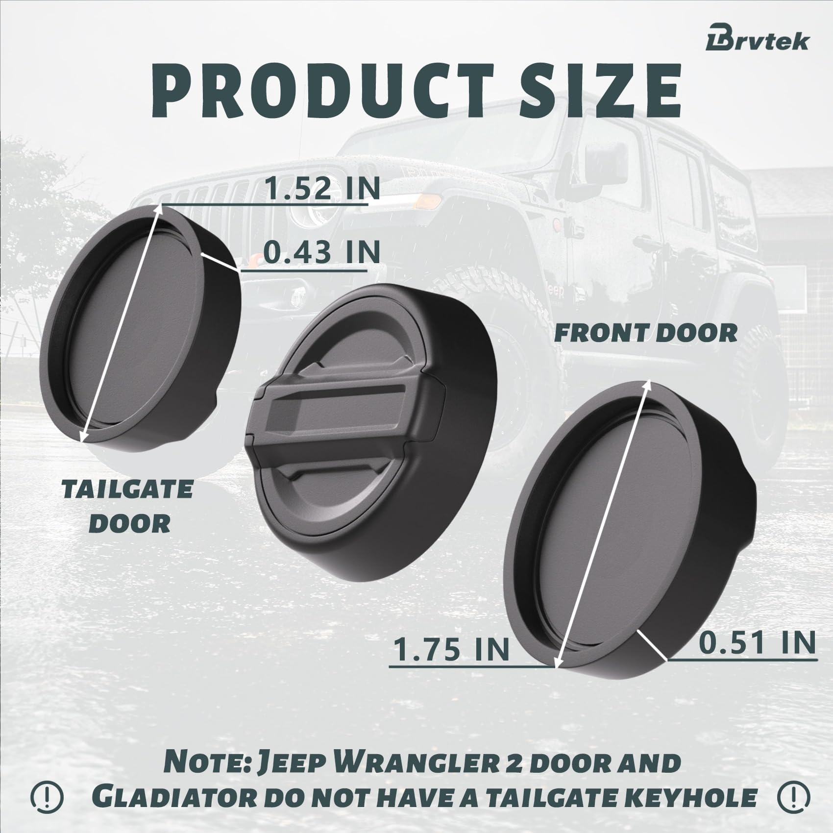 For Jeep Keyhole Covers,For 2018-2024 Jeep Wrangler Jl & Gladiator Jt,For Jeep Gladiator Keyhole Covers With Magnetic Keyhole Pr