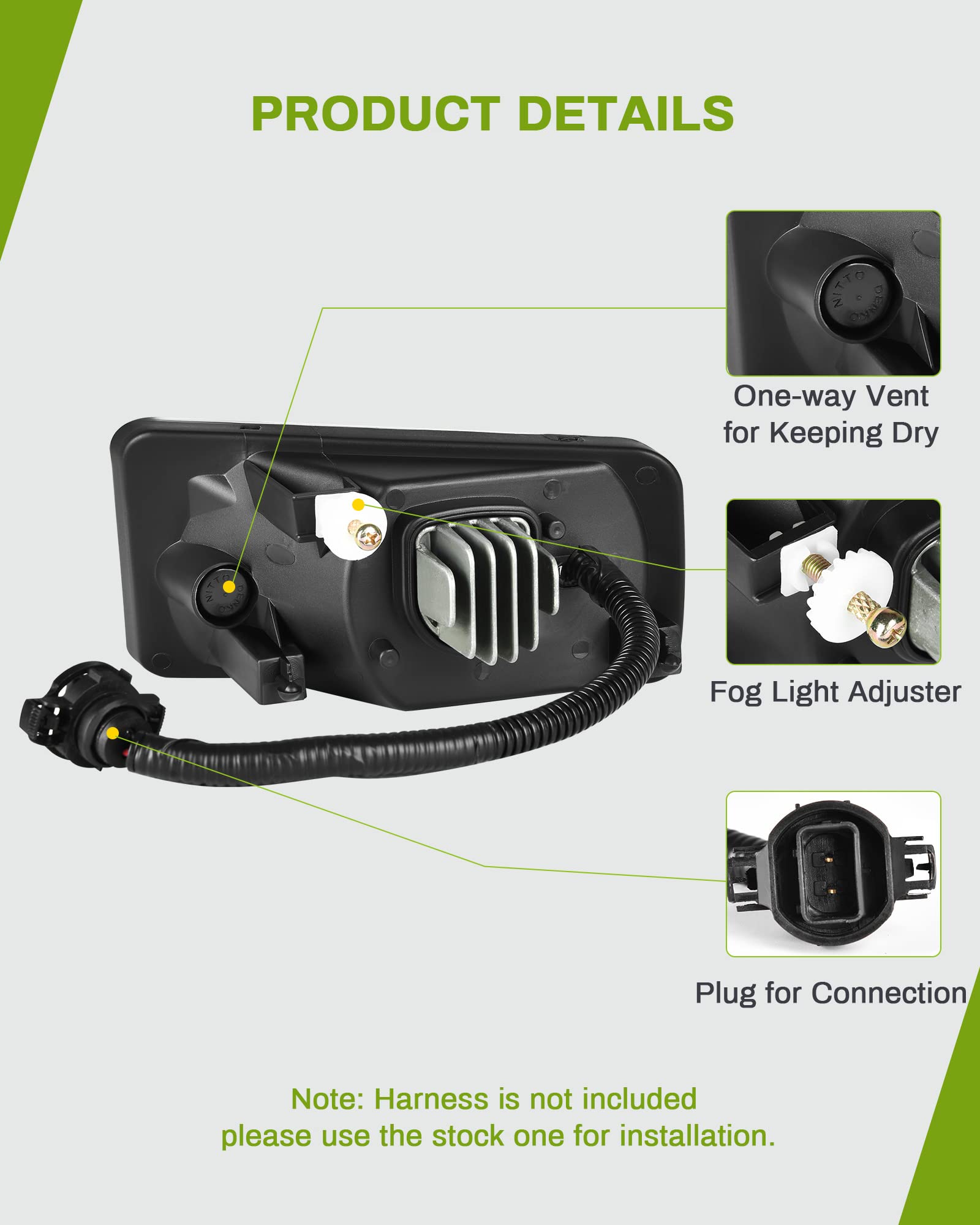 Autosaver88 Fog Lights Led Compatible With 2007 2008 2009 2010 2011 2012 2013 2014 2015 Chevy Silverado 1500/07-14 Silverado 250