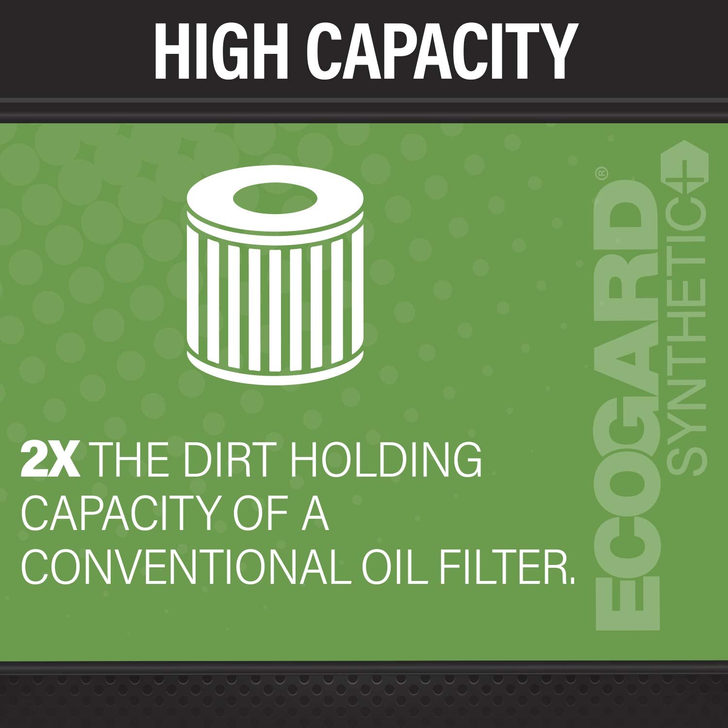 Ecogard S5608 Premium Cartridge Engine Oil Filter For Synthetic Oil Fits Toyota Camry 2.5L 2010-2017, Rav4 2.5L 2009-2018, Highl