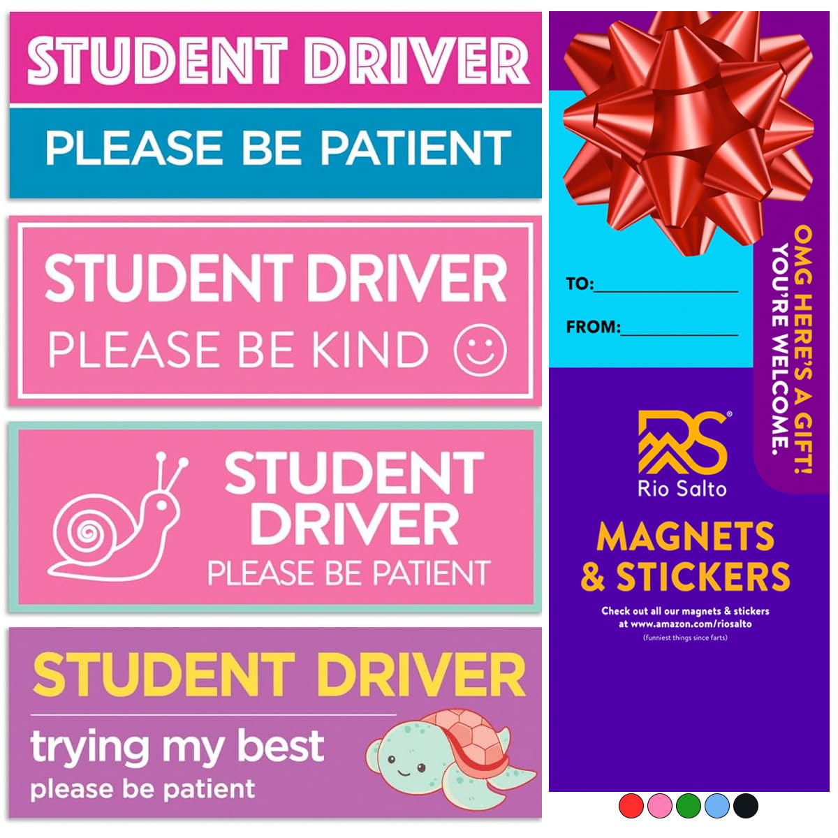Rio Salto New Driver Magnet For Car Reflective Please Be Patient Signs For Car Student Driver Magnetic Safety Signs Novice Drive
