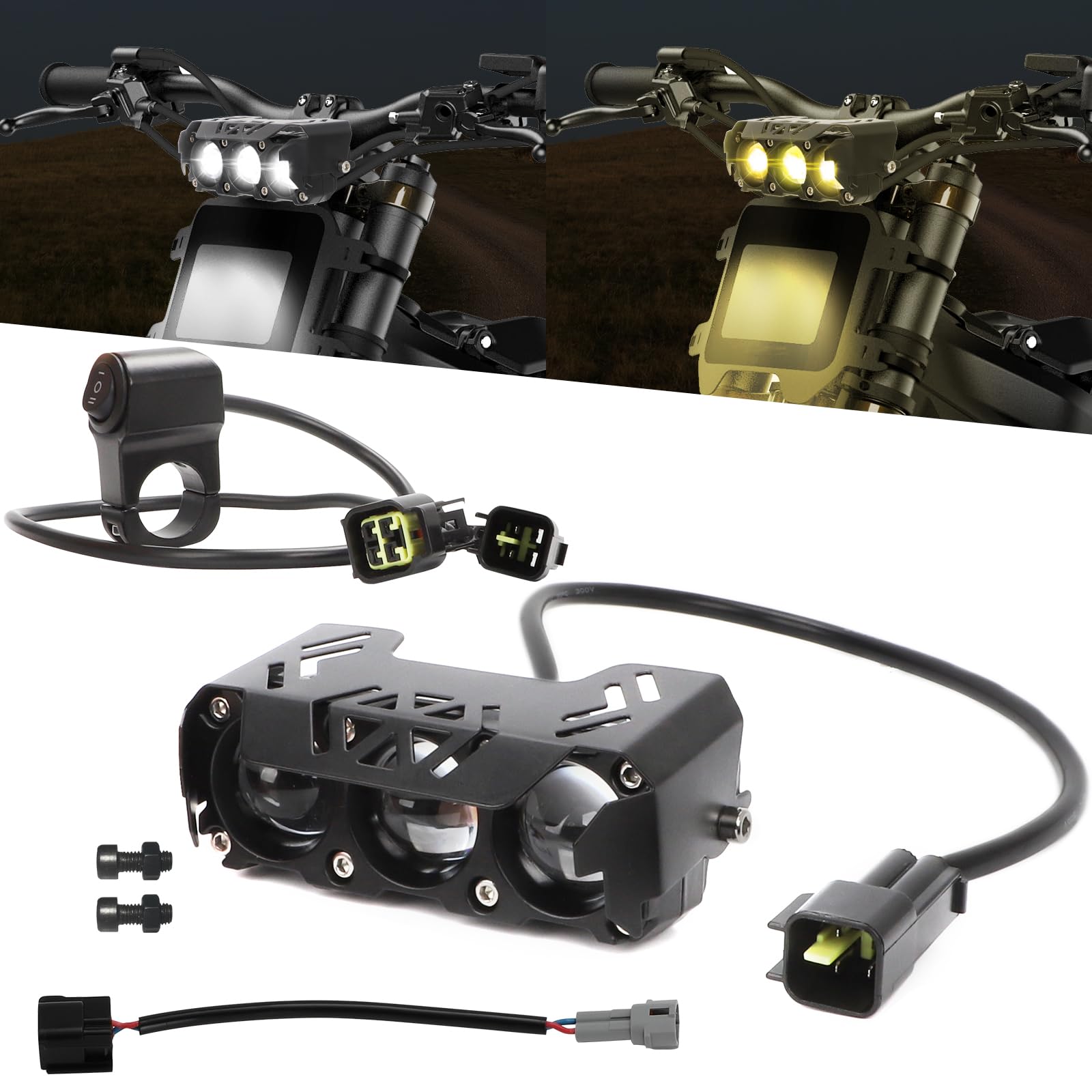 Alpha Rider Led Headlight Kit For Talaria Sting R Mx4/Sur-Ron Segway X260 Easy Plug And Play High Transmittance Front Headlamp W