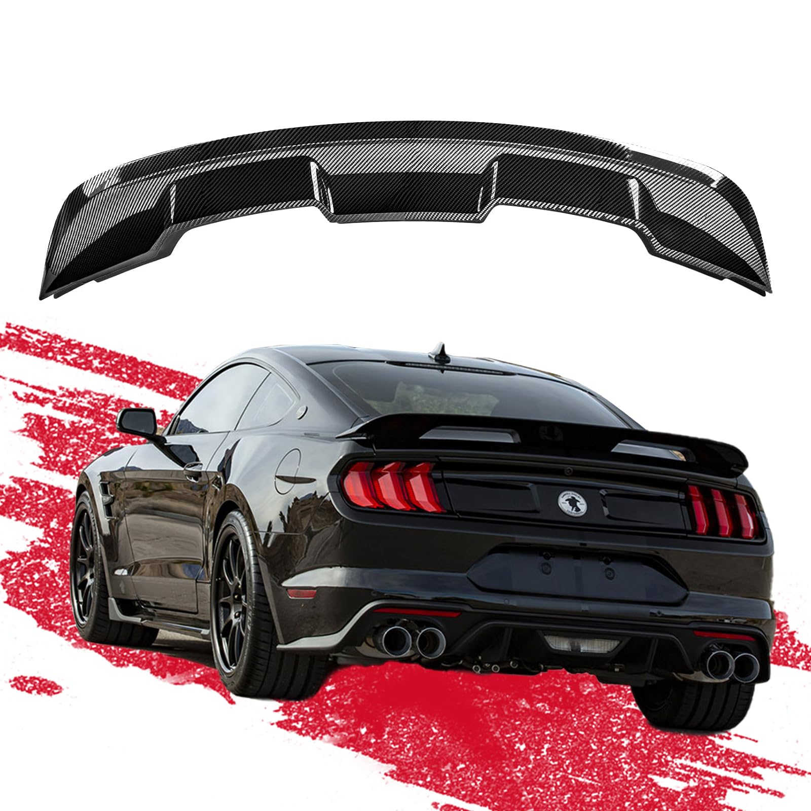 AAriguthel 2015-2023 Mustang Ecoboost Spoiler Compatible with Mustang V6/V8/Shelby/GT/EcoBoost Coupe 2 Door Models GT 350 GT500 
