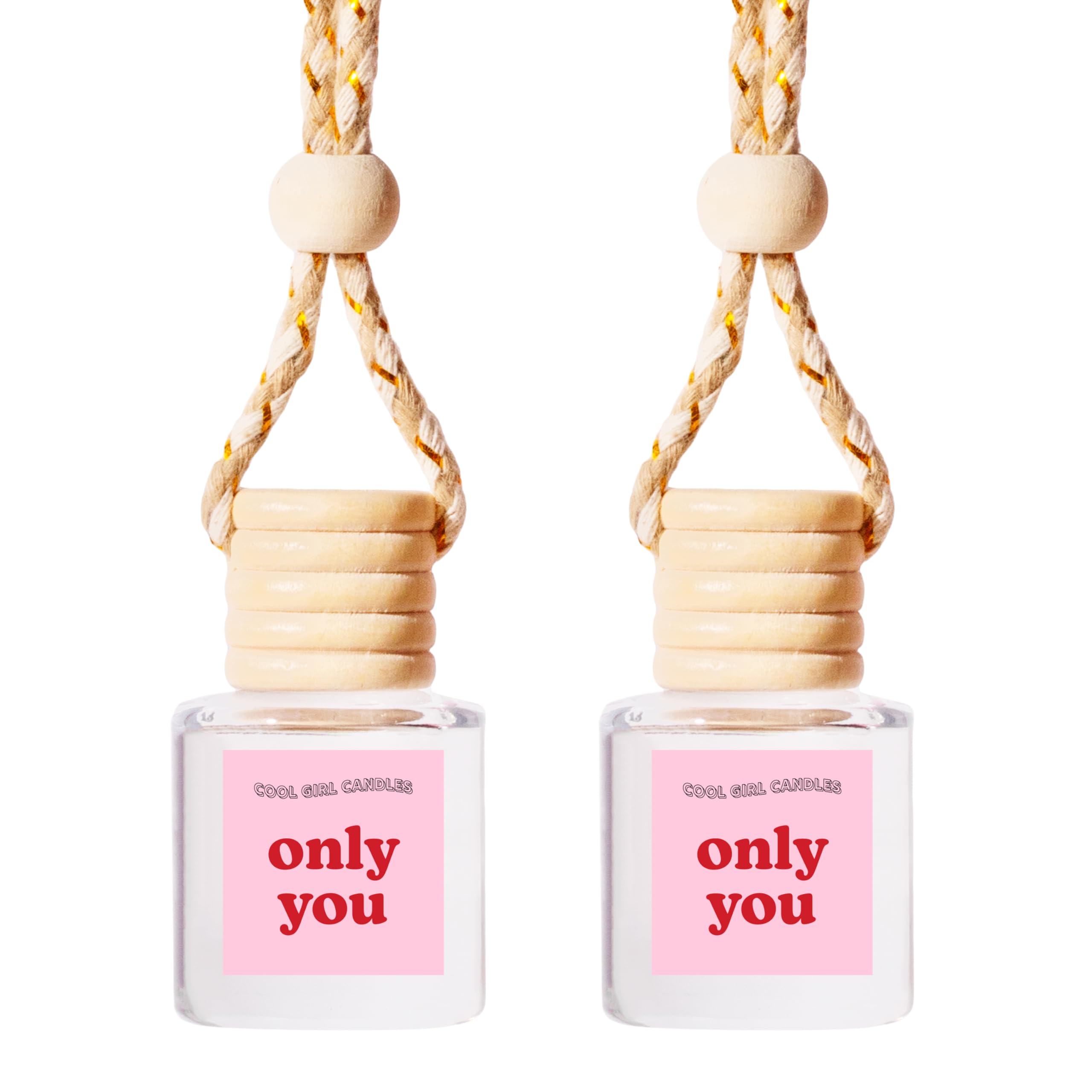 Cool Girl Candles Coolgirlcandles Only You Car Hanging Fragrance Oil Diffuser Car Air Freshener Diffuser For Essential Oils, Sce